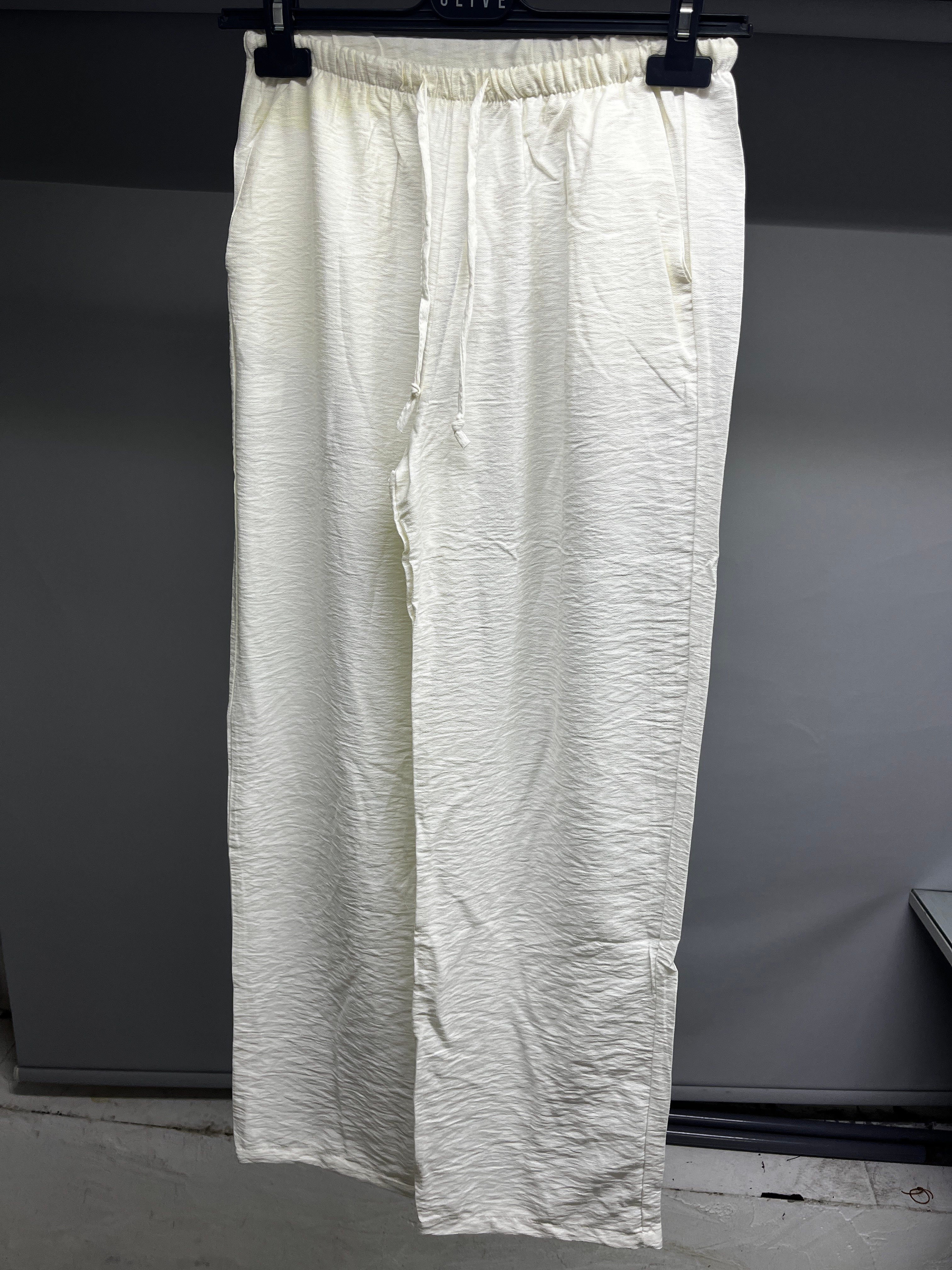 OLIVE-2306 AYROBİN PANTOLON BEYAZ
