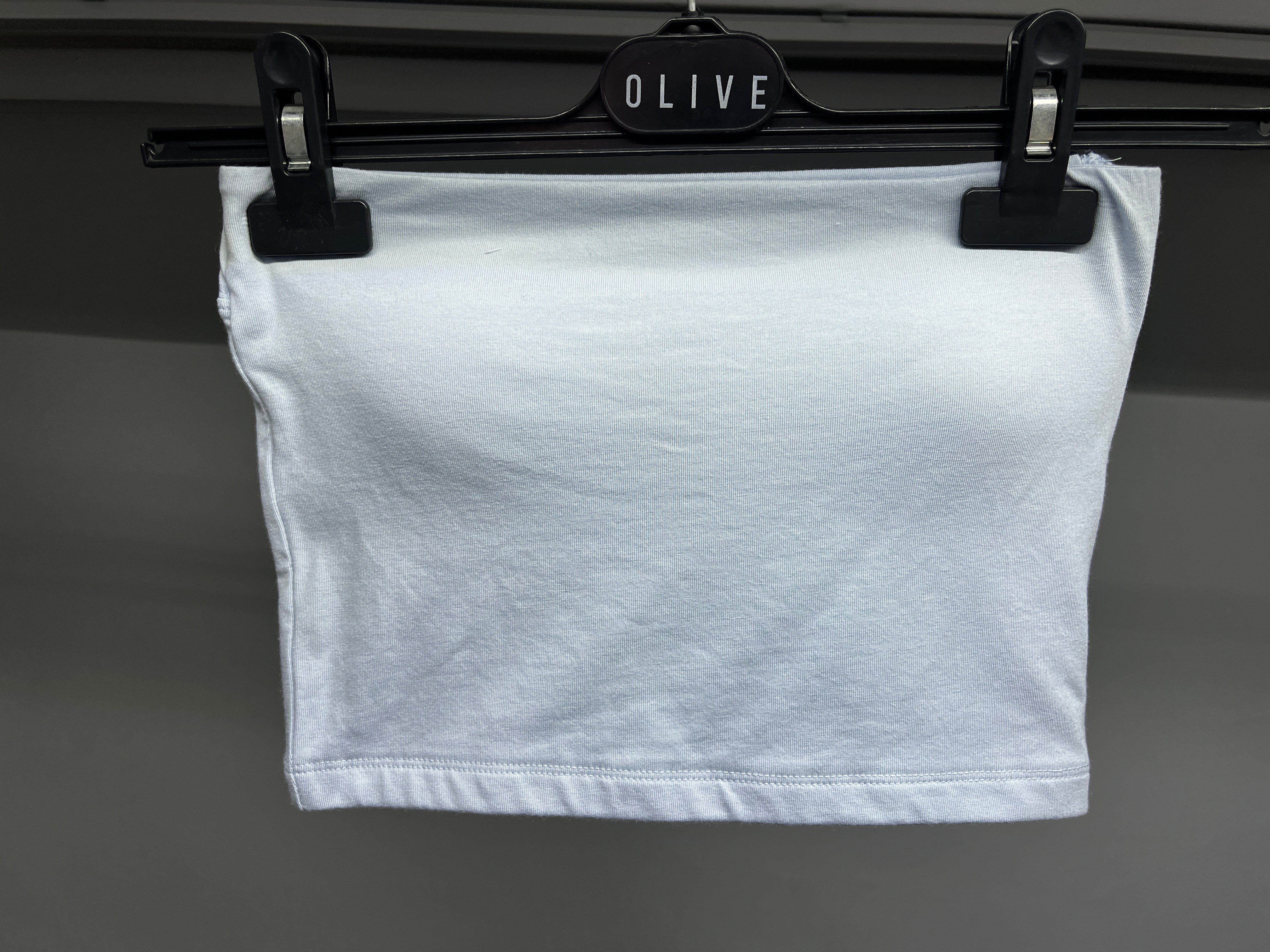 OLIVE-23369 STRAPLEZ CROP MAVİ
