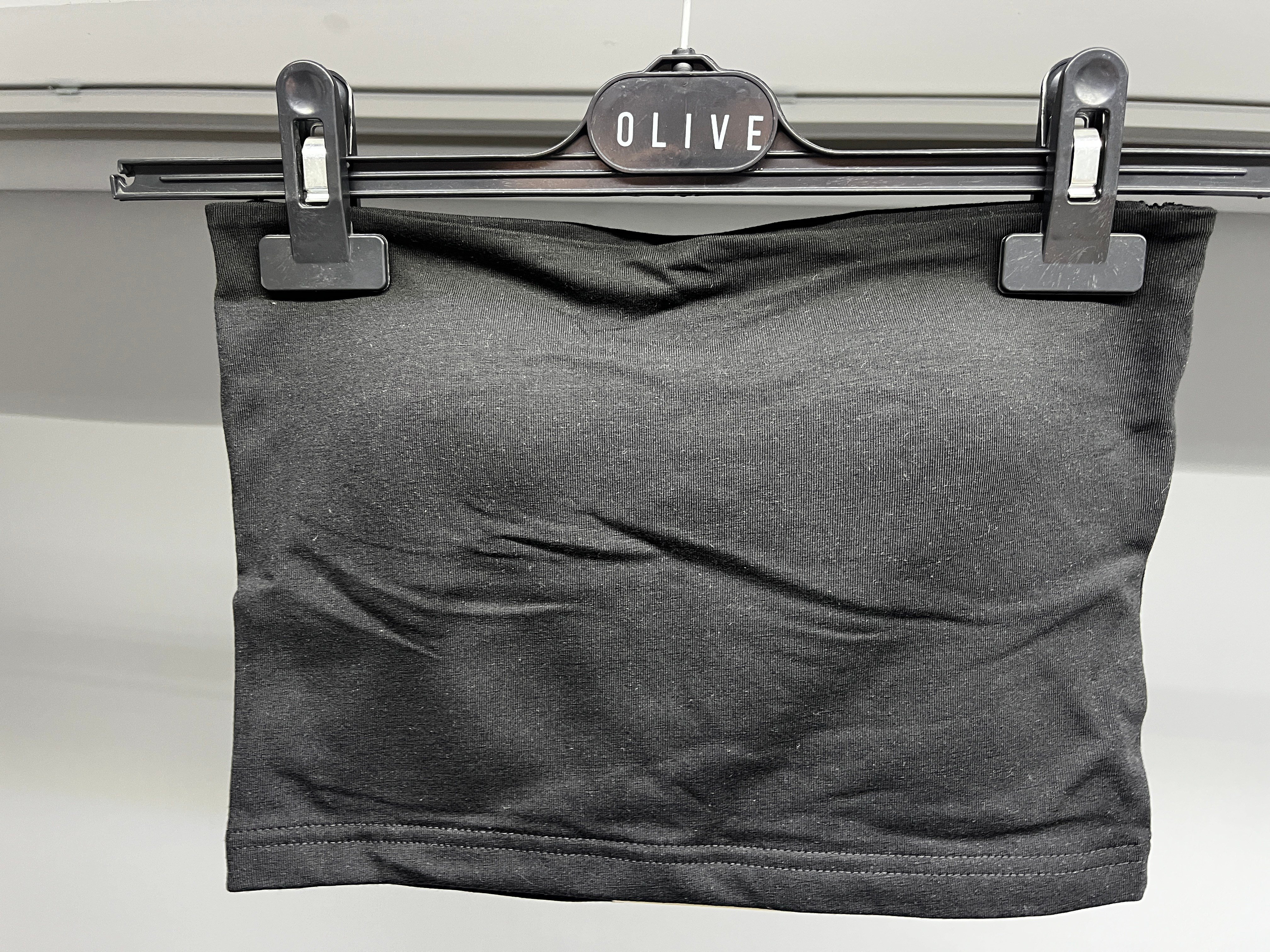 OLIVE-23369 STRAPLEZ CROP SİYAH