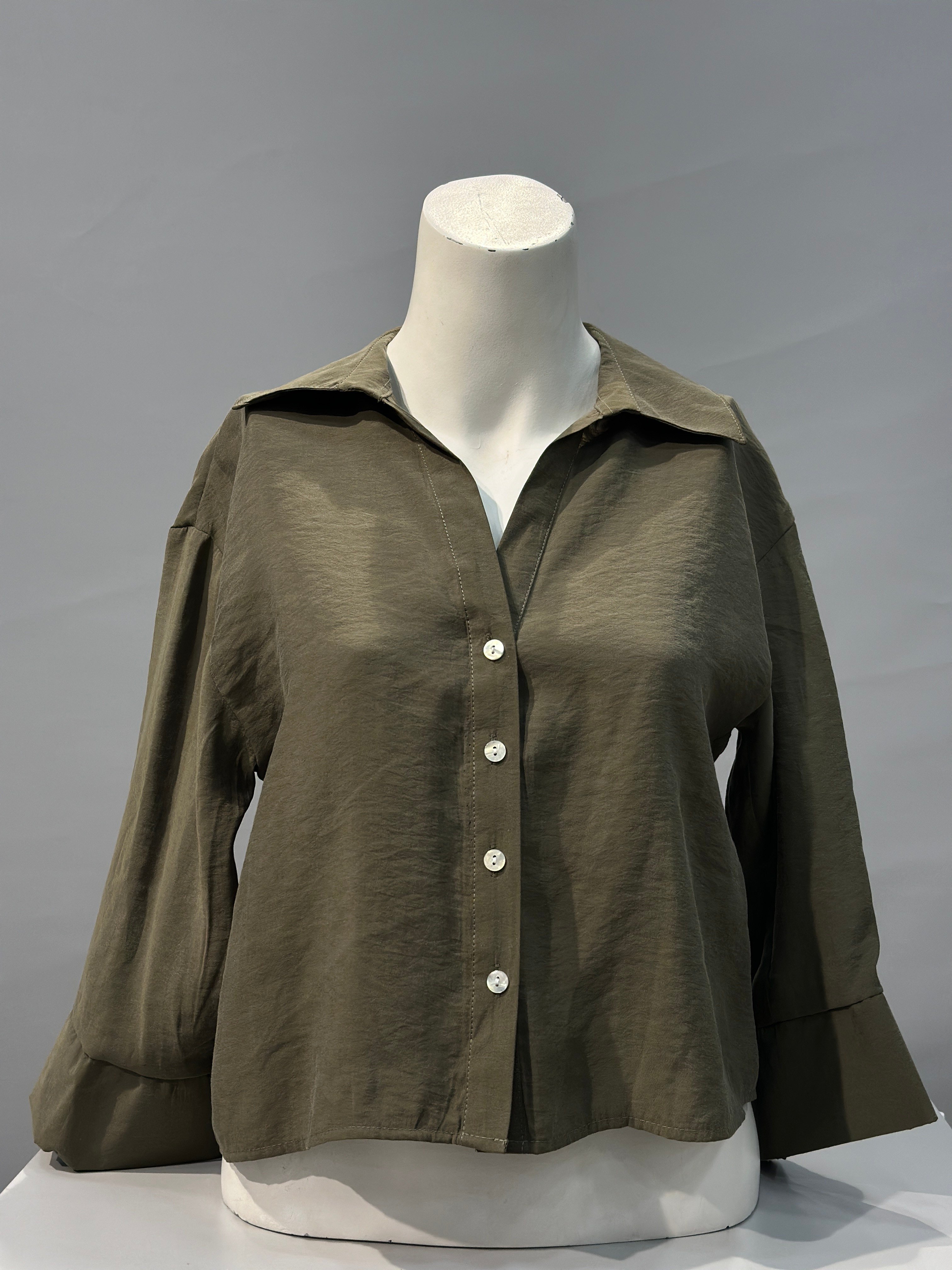 OLIVE-2514 GÖMLEK YEŞİL