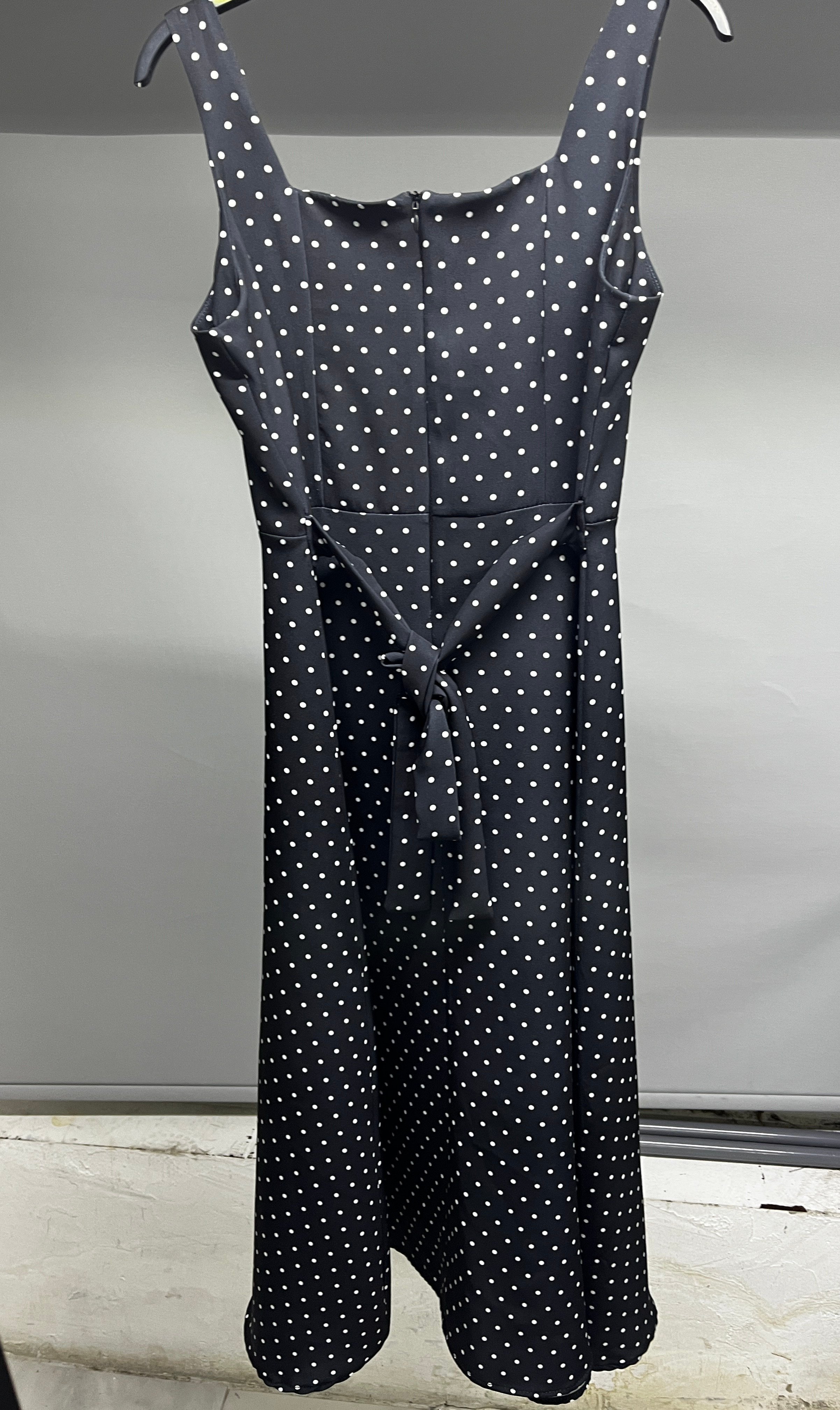 OLIVE-2611 KARE YAKA ELBİSE SİYAH