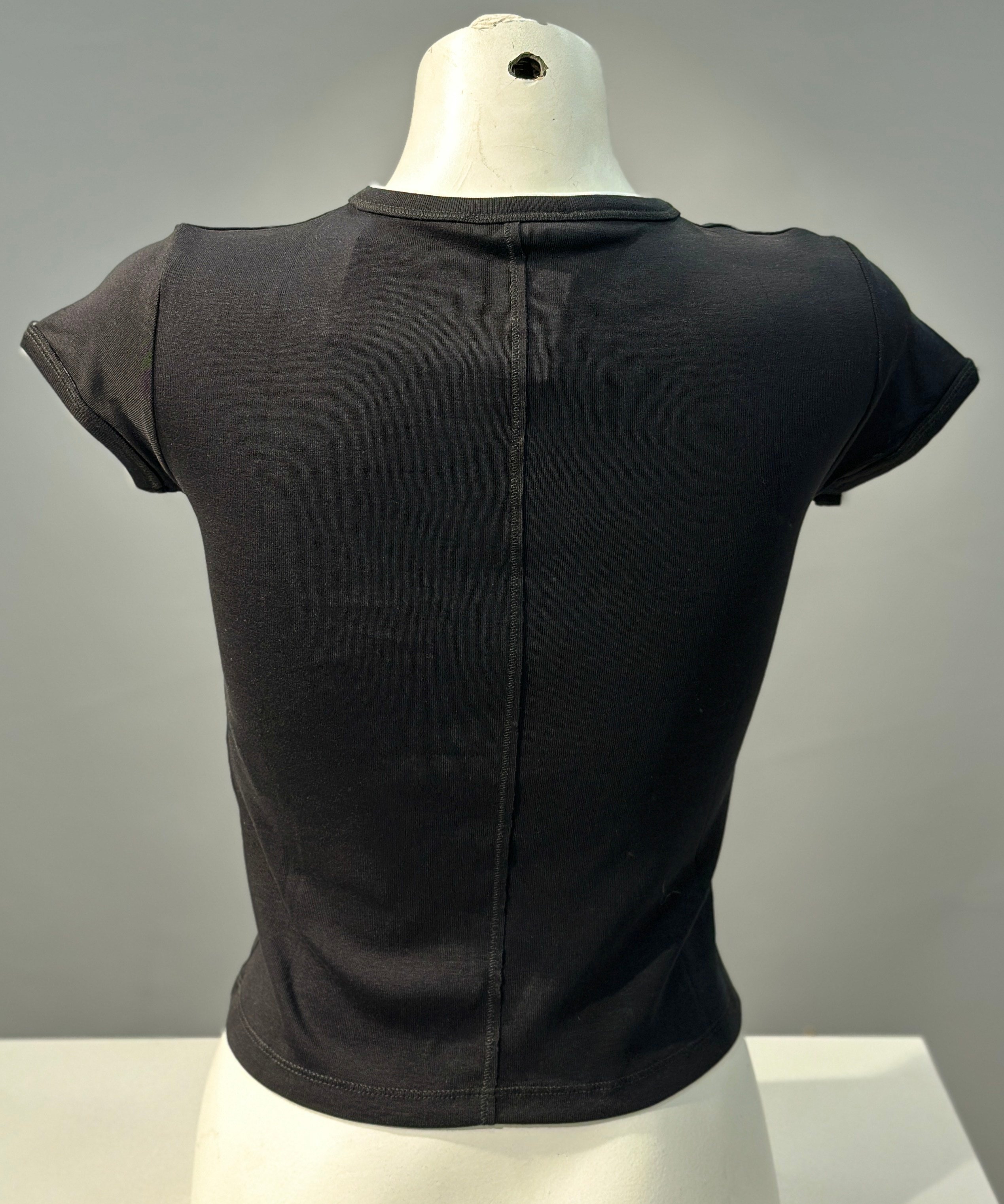 OLIVE-31750 KONTRAST TSHIRT SİYAH