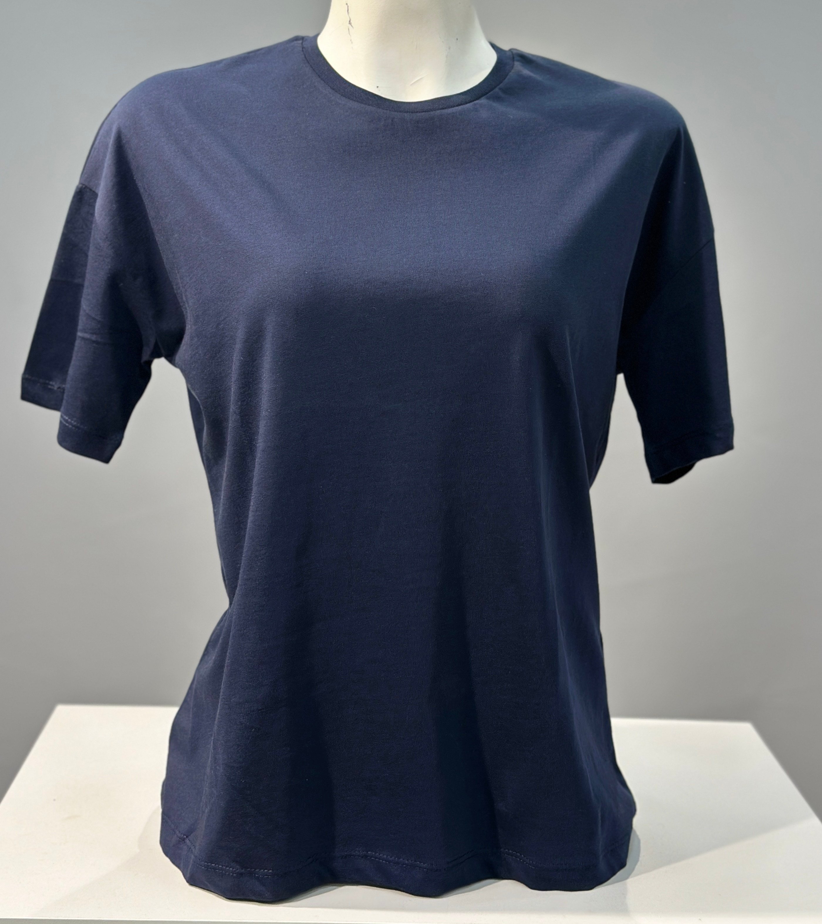 OLIVE-3683 BASIC TSHIRT KOYU LACİ