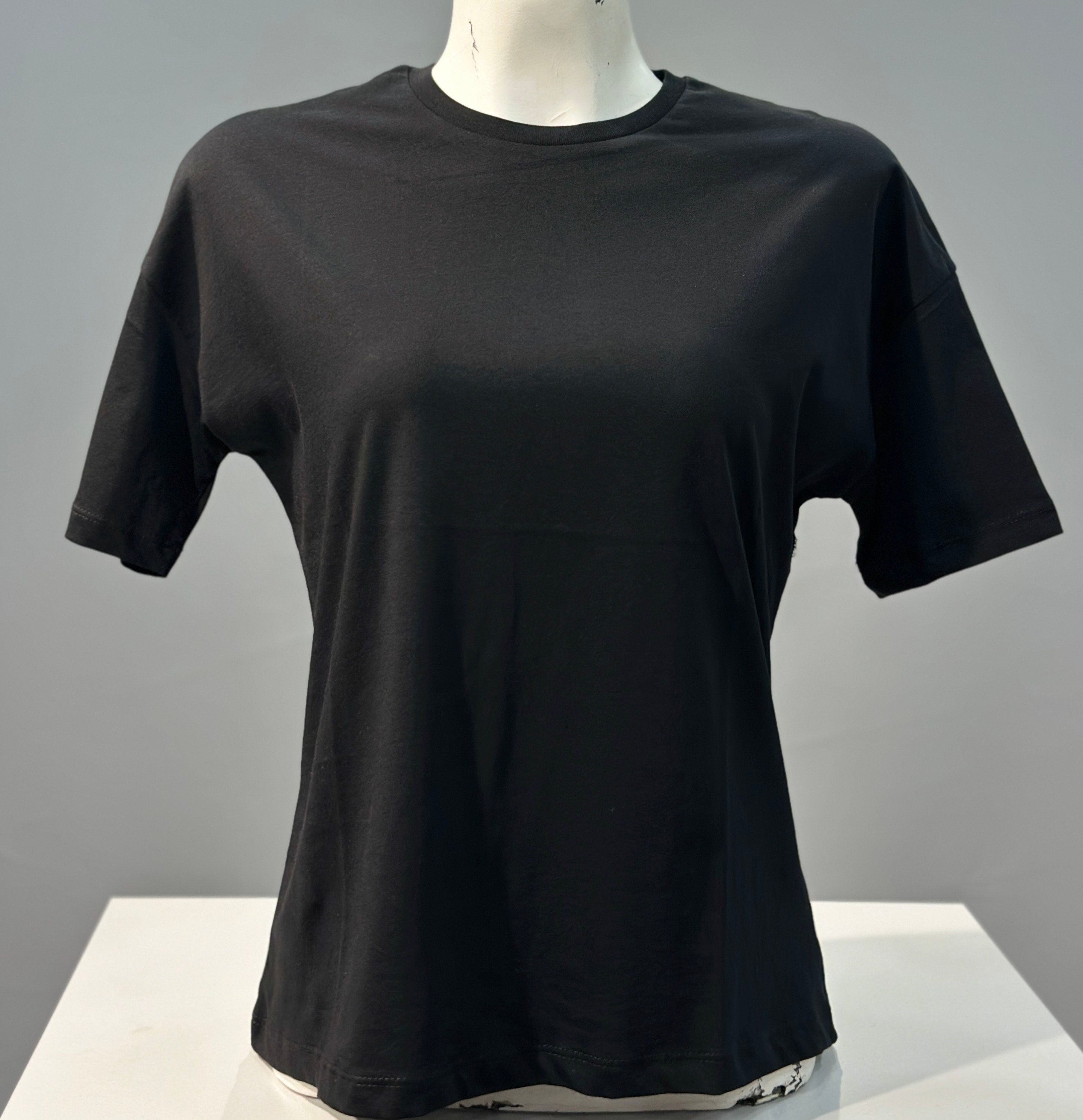 OLIVE-3683 BASIC TSHIRT SİYAH