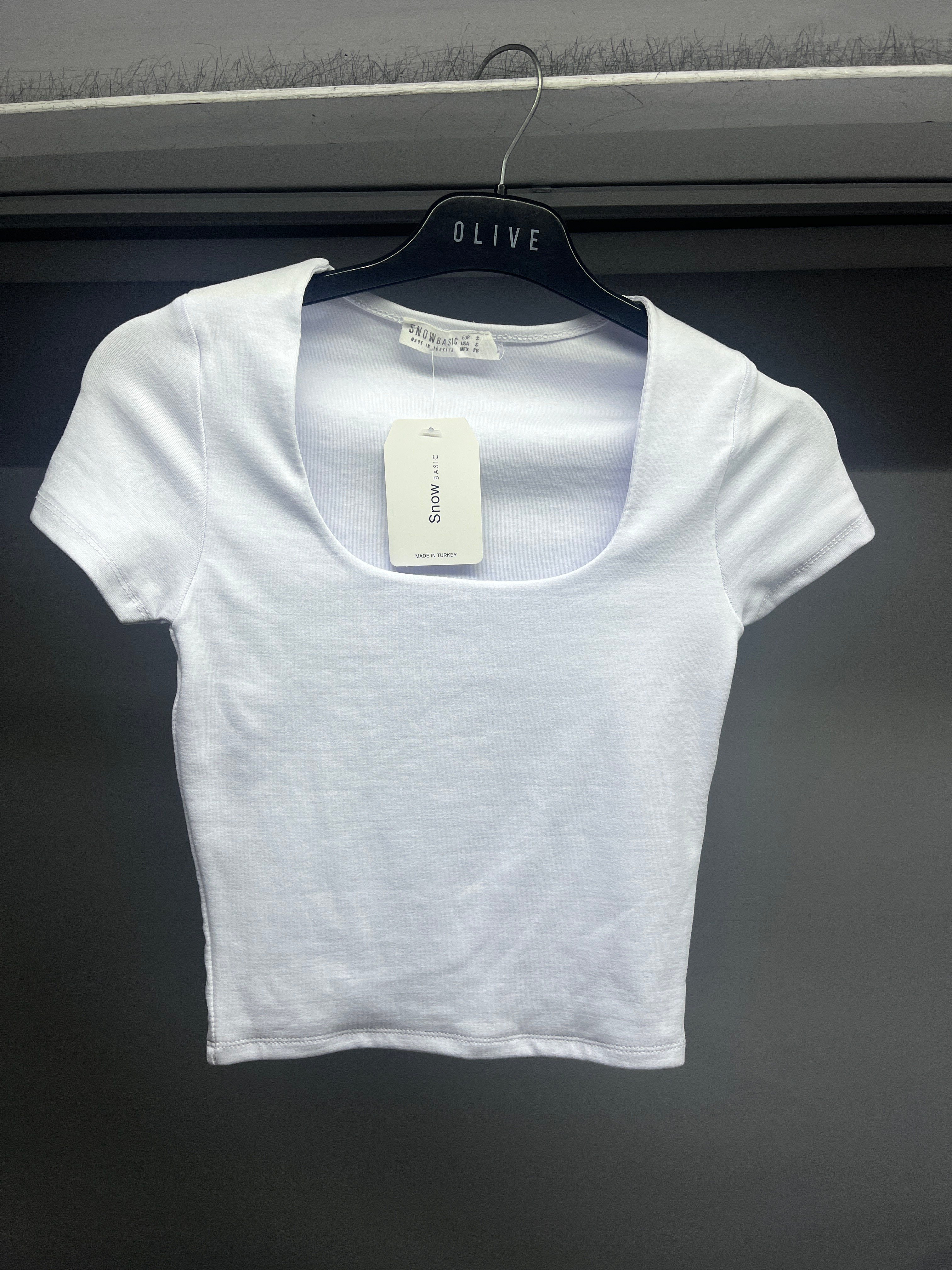 OLIVE-3872 KARE YAKA BODY BEYAZ