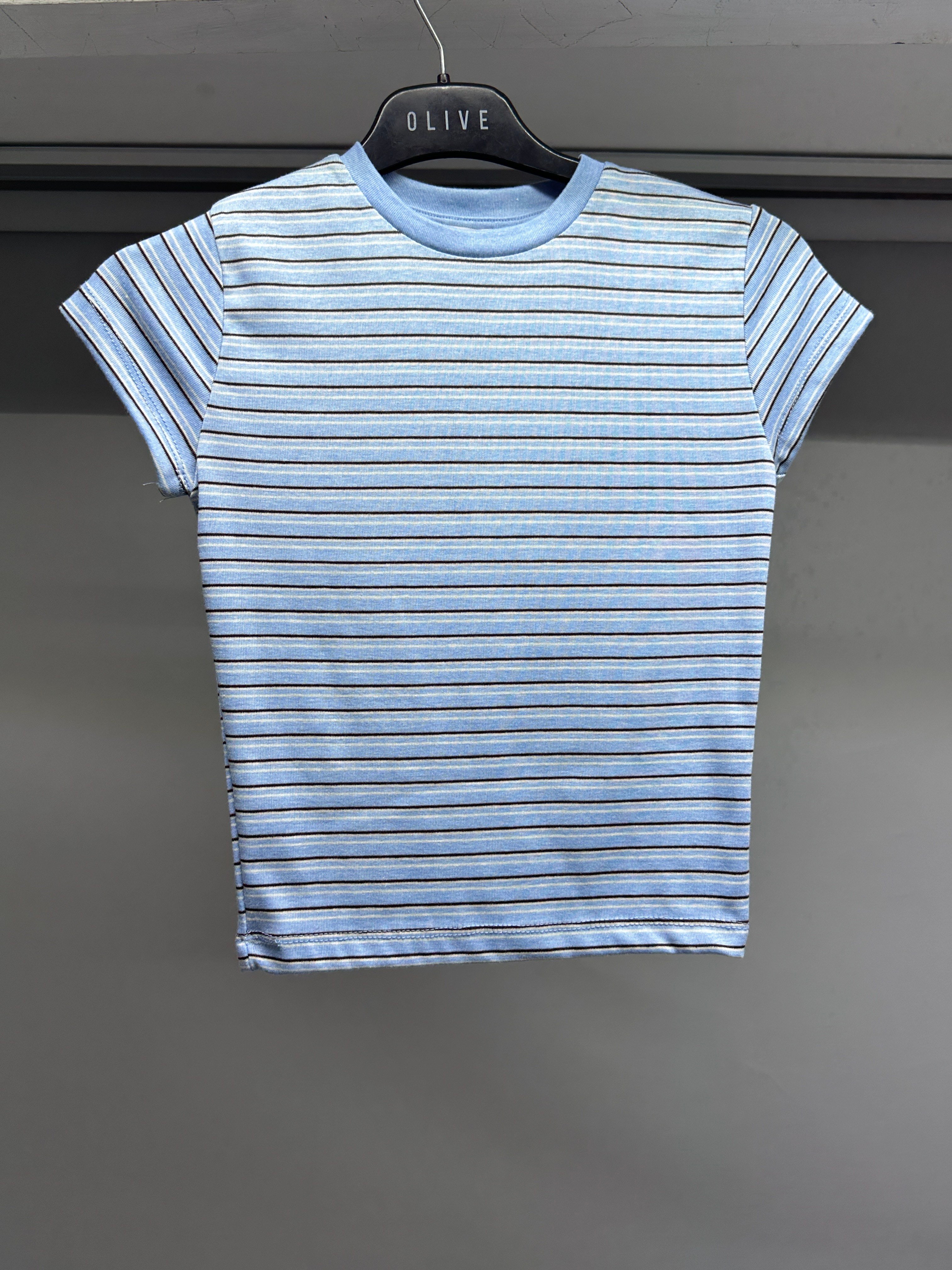 OLIVE-4039 TSHIRT MAVİ