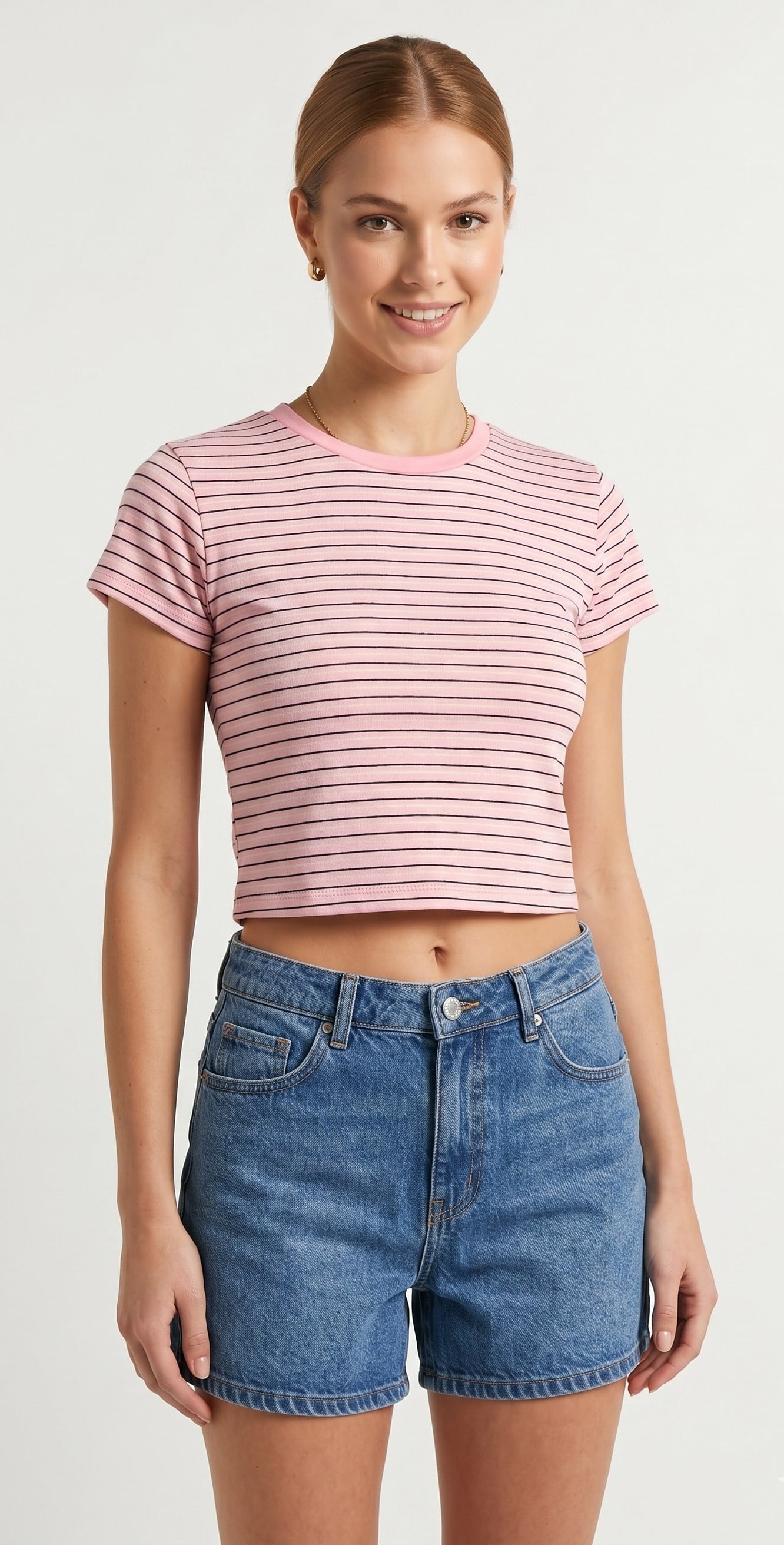 OLIVE-4039 TSHIRT PEMBE 