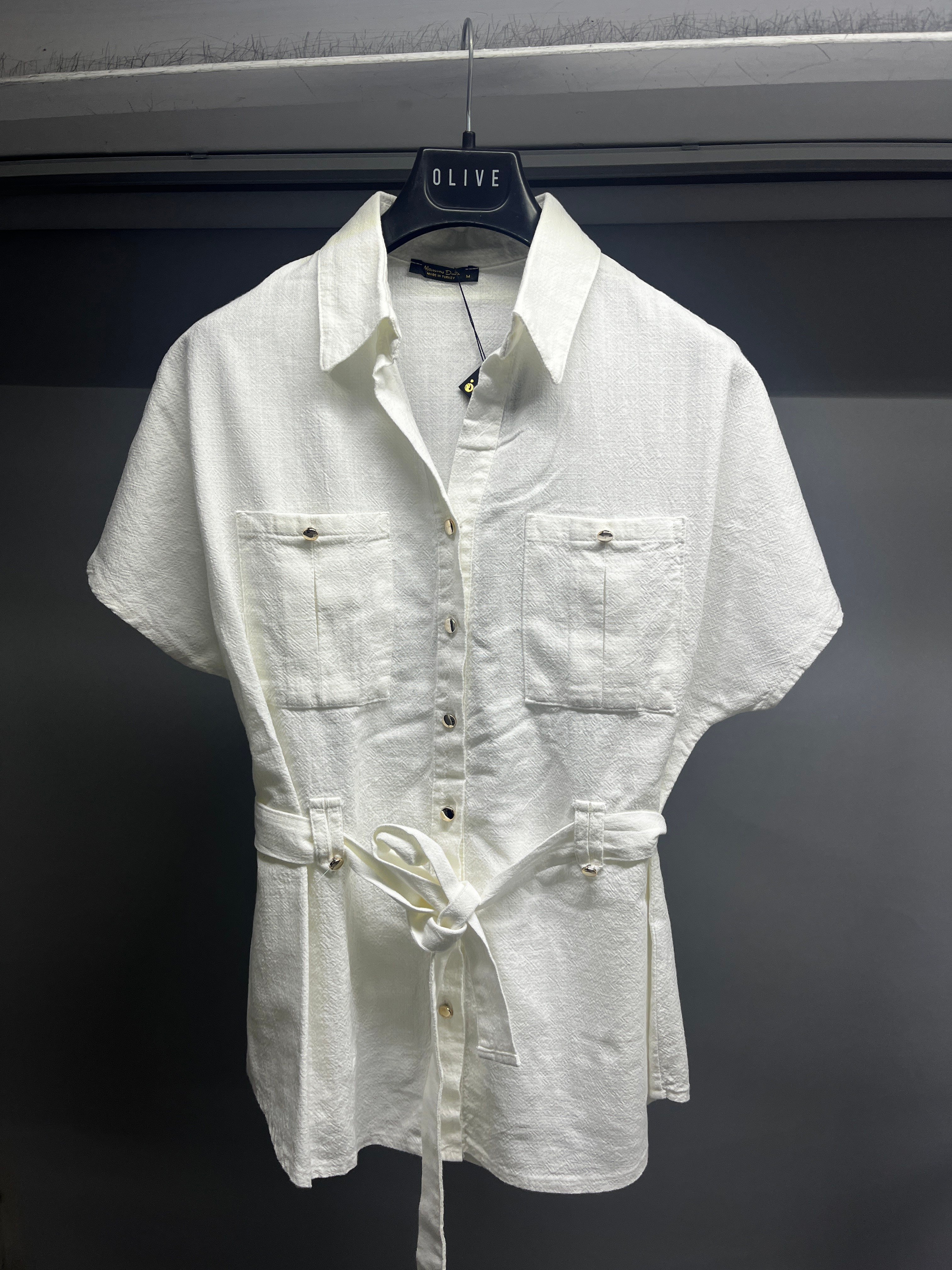 OLIVE-4102 FLAM KETEN TAKIM BEYAZ