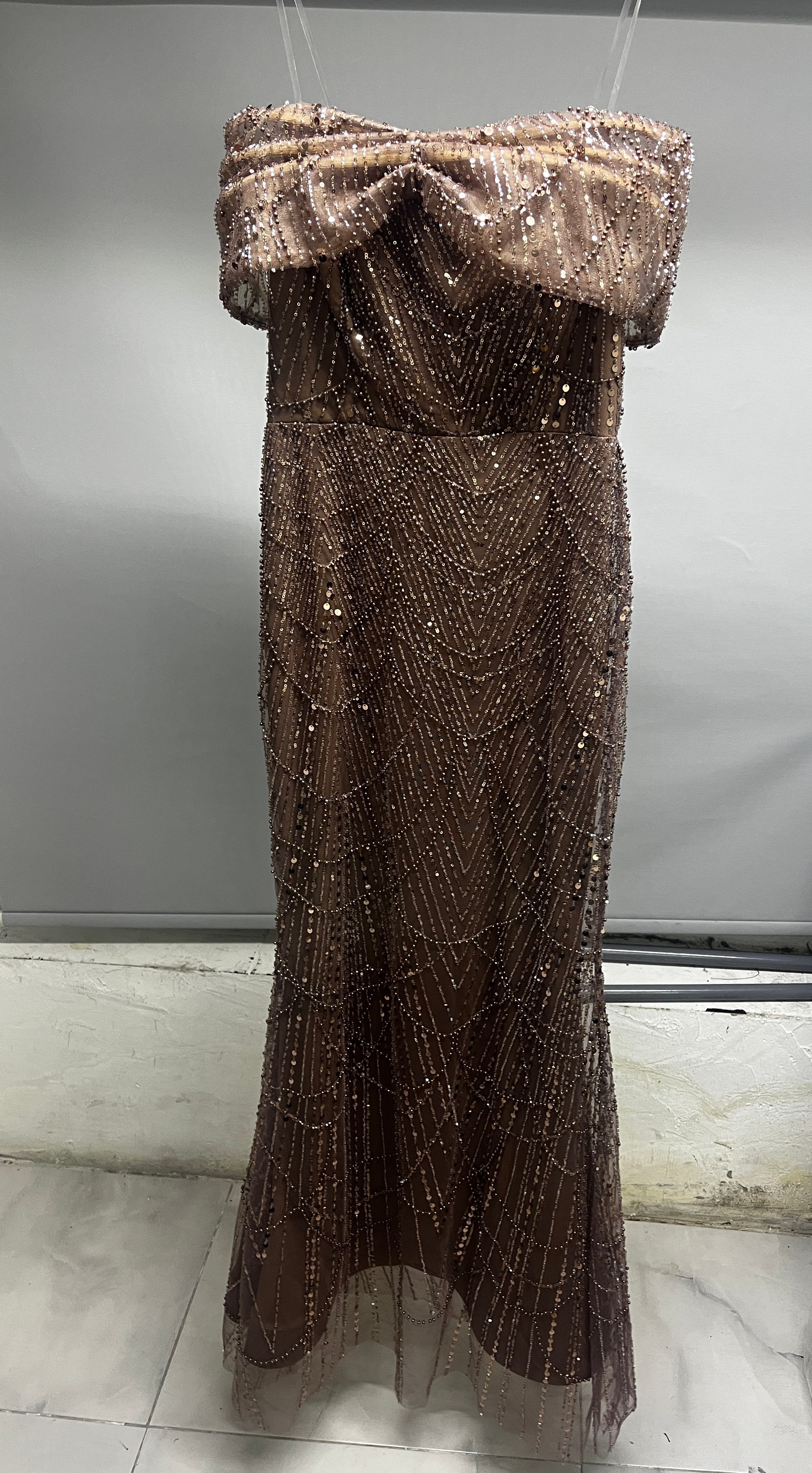 OLIVE-41128 ABİYE KAHVE