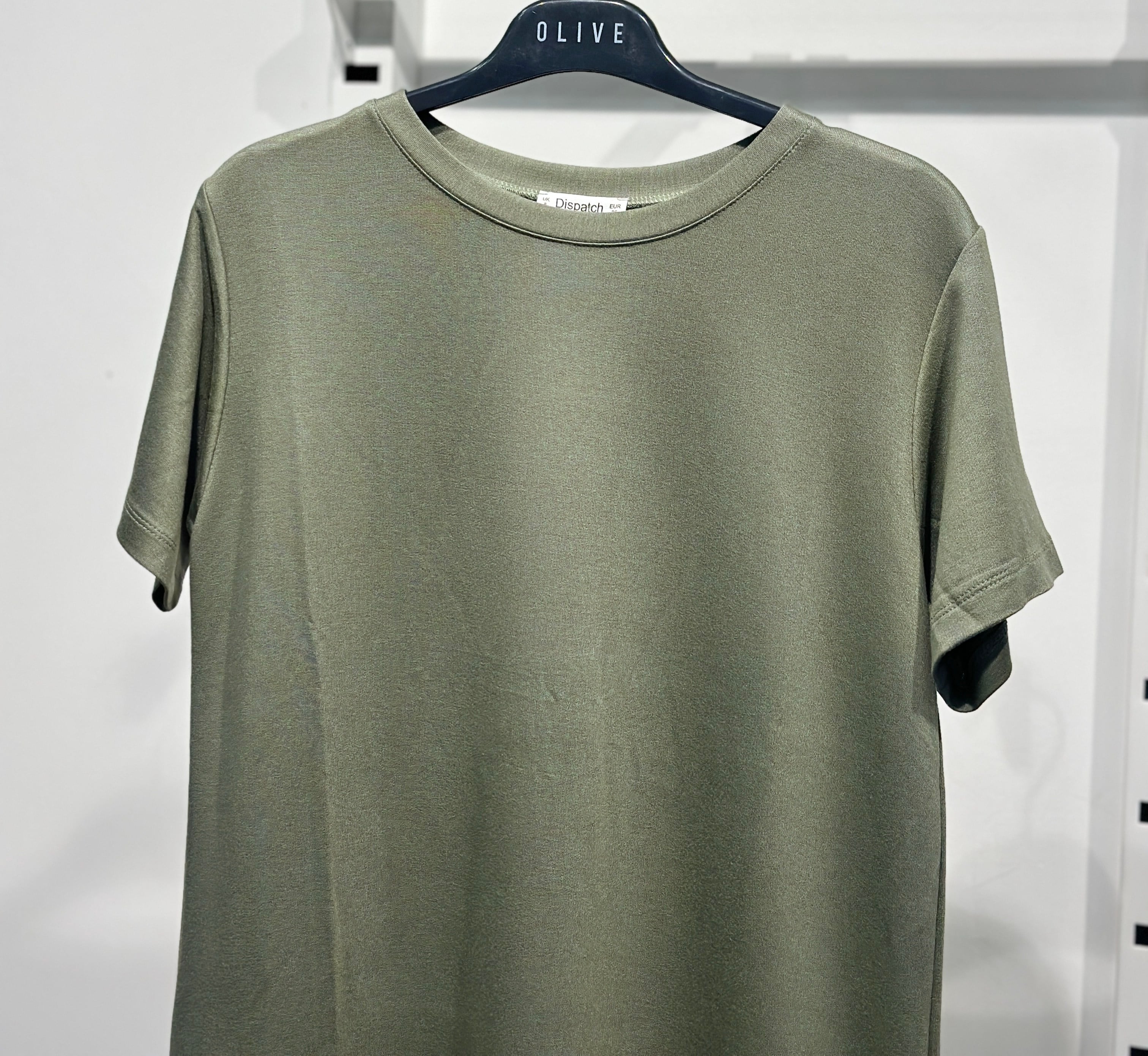 OLIVE-4512 KISA KOL ELBİSE YEŞİL