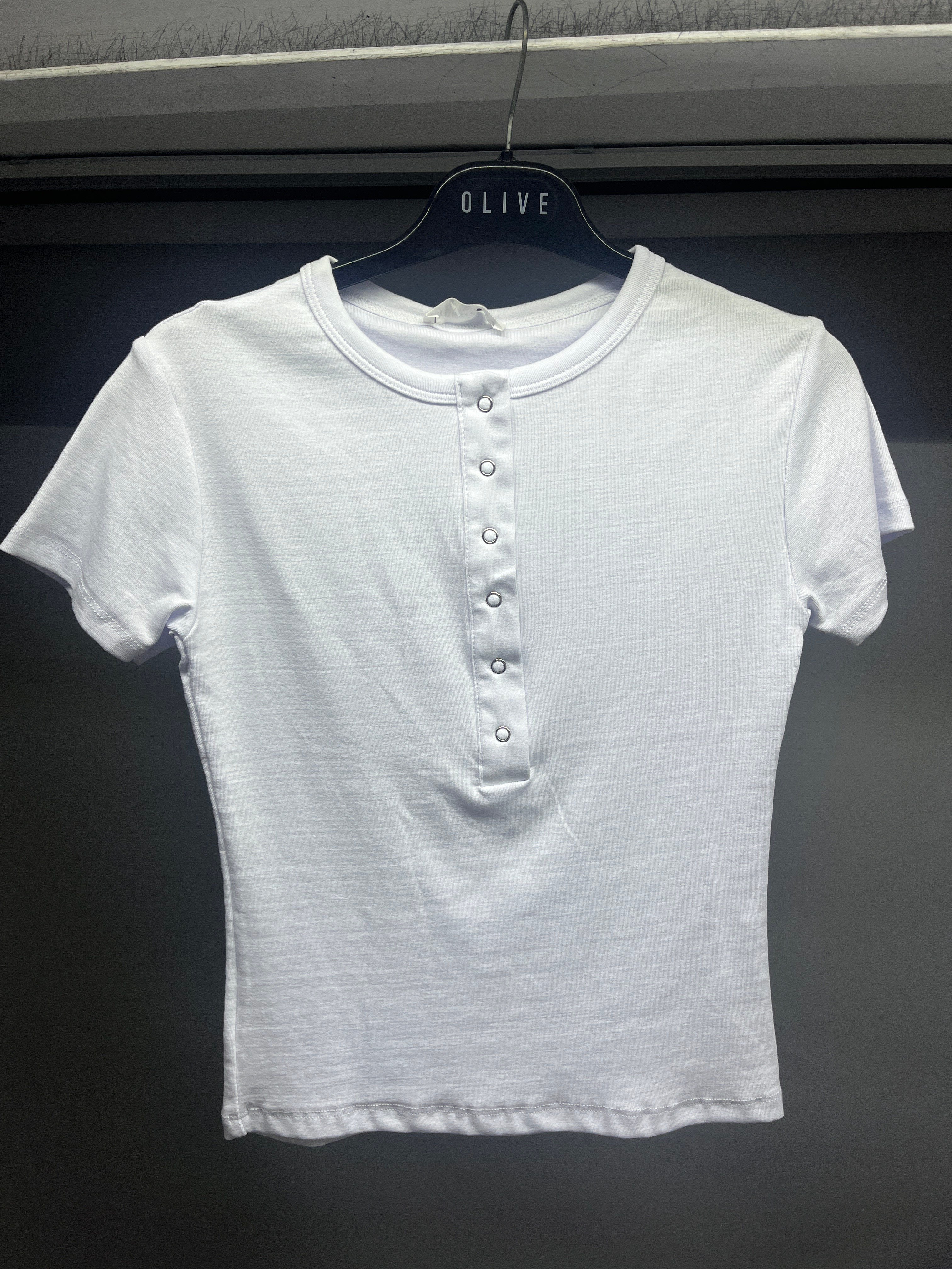 OLIVE-4566 RİBANA ÇITÇIT BODY BEYAZ