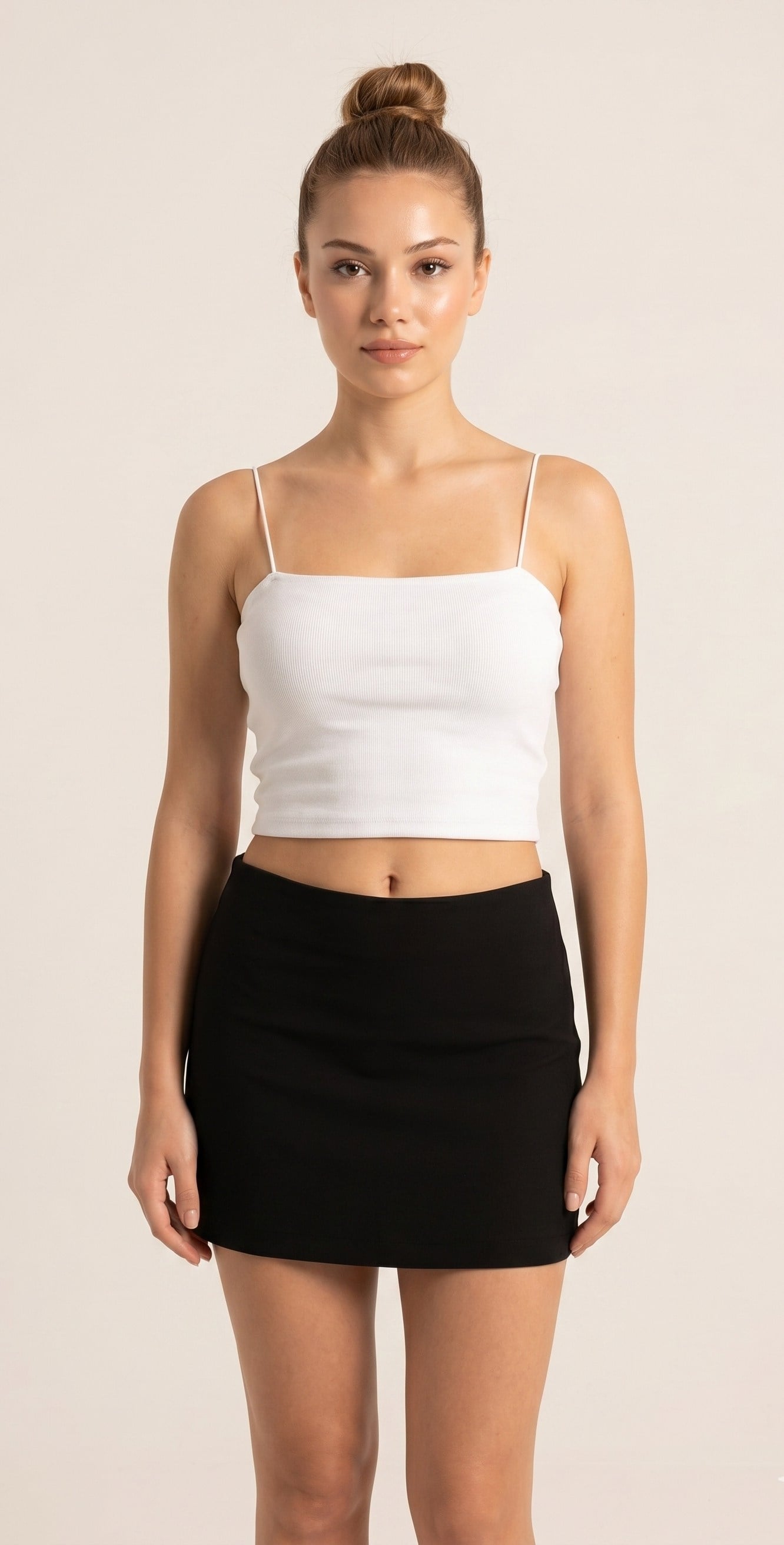 OLIVE-4596 MODAL GLOPLU BODY BEYAZ