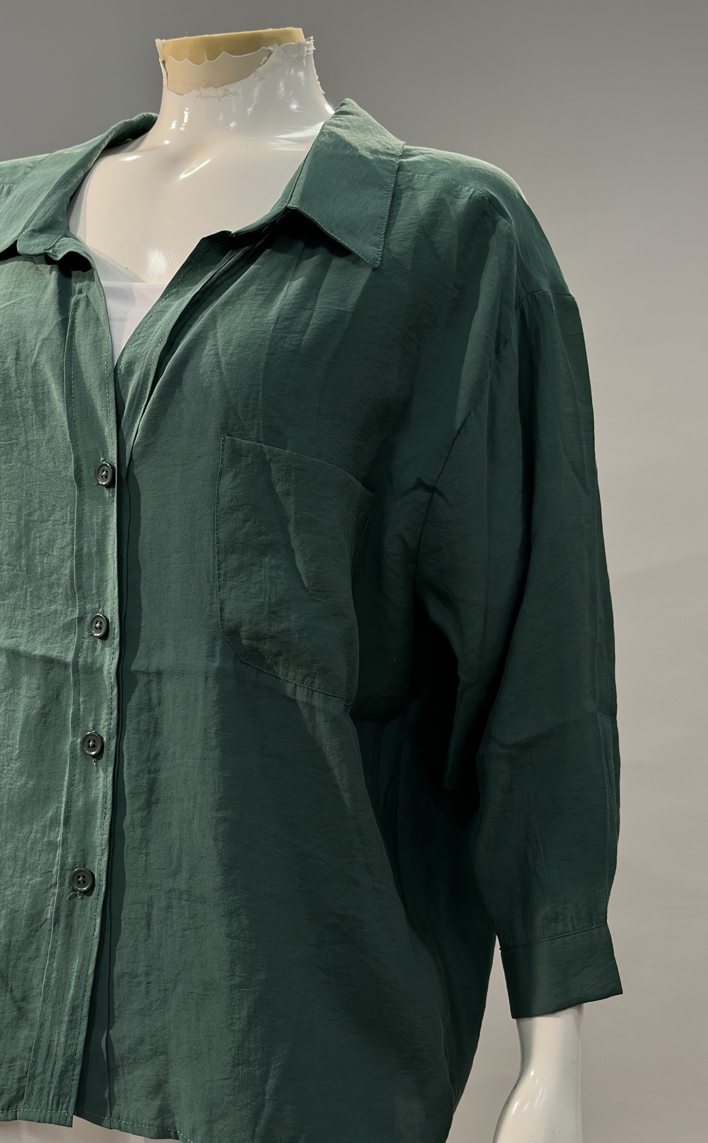 OLIVE-4612 GÖMLEK YEŞİL