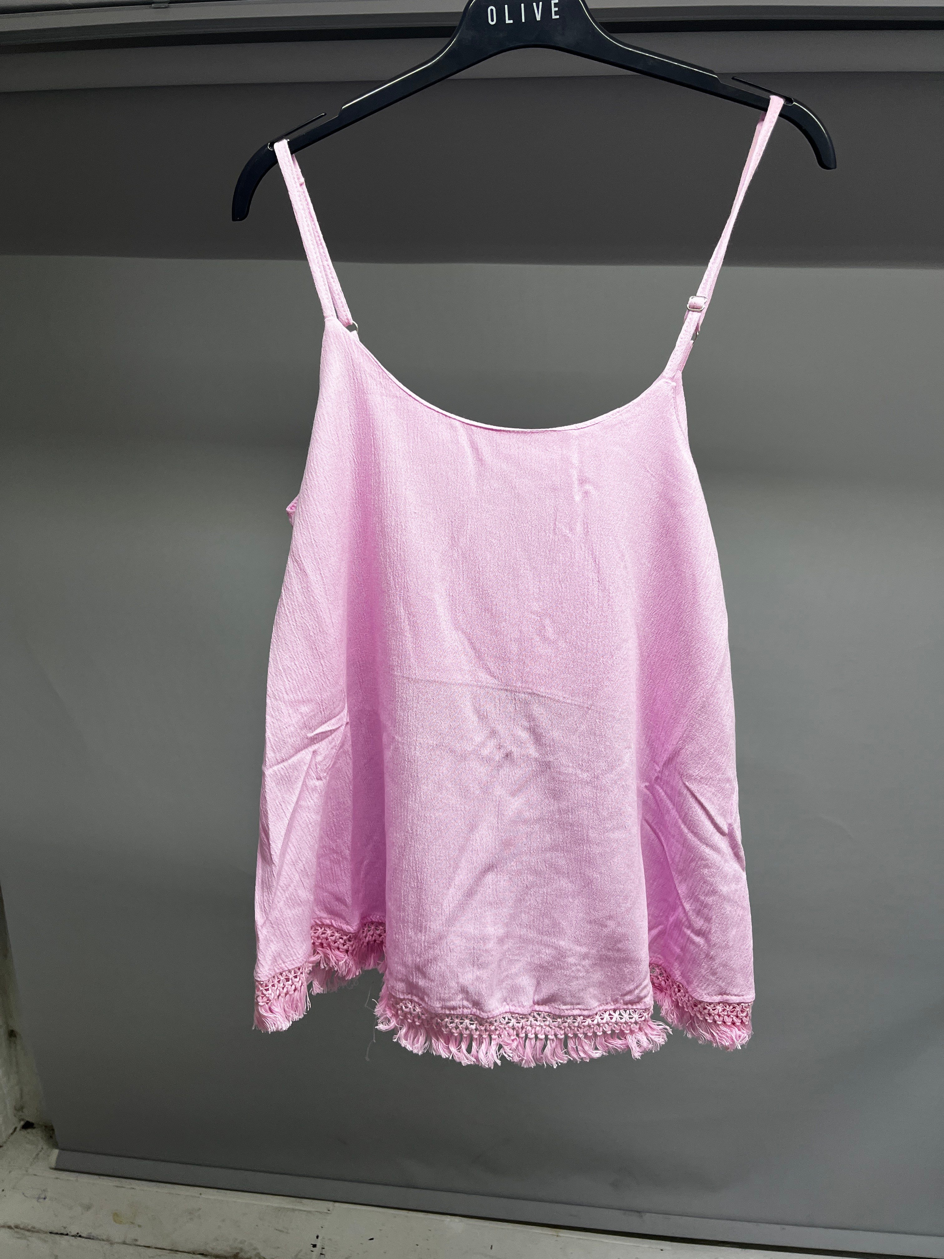 OLIVE-4744 KRINKL BLUZ PEMBE