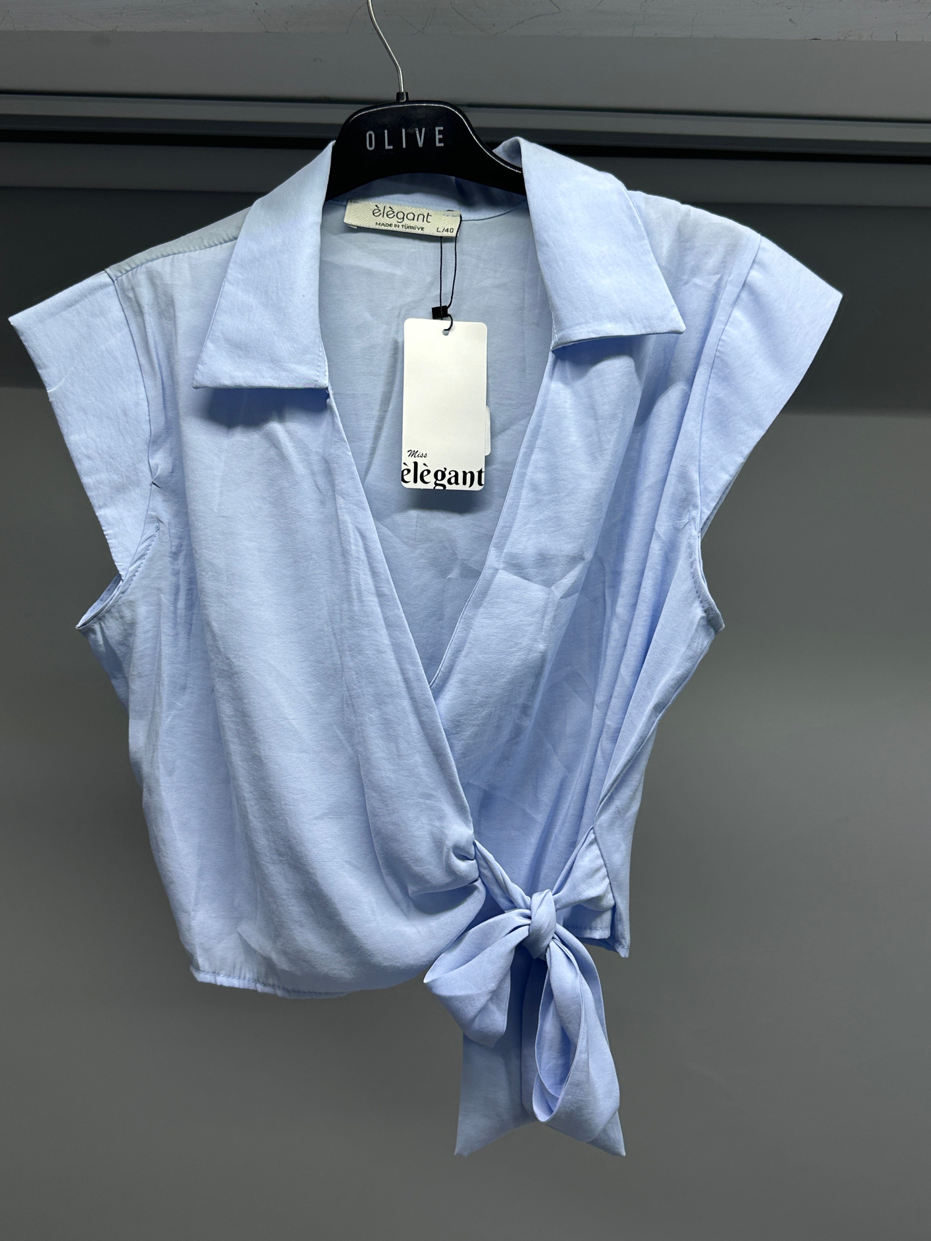 OLIVE-4760 MODAL BLUZ BEBE MAVİ