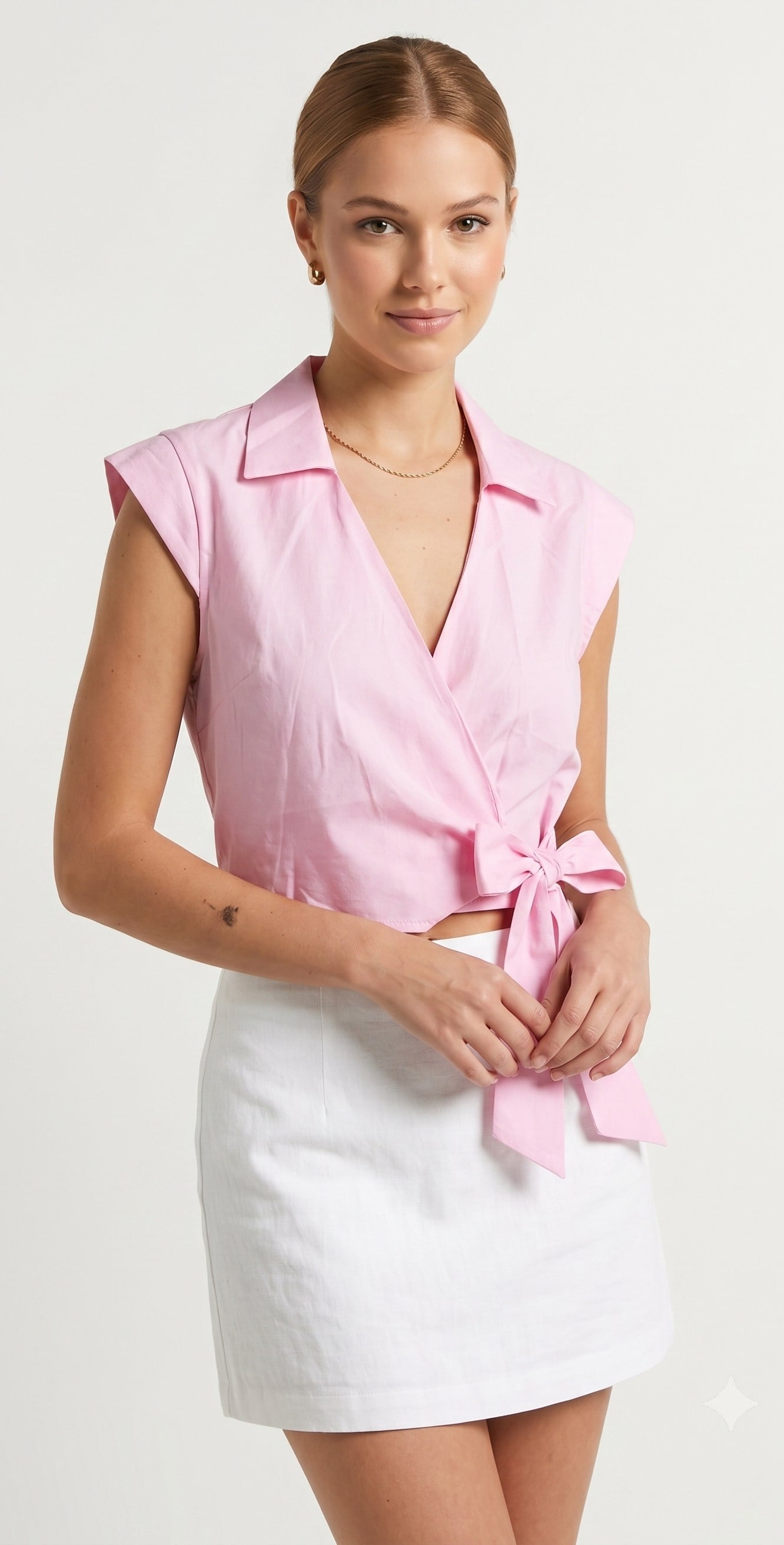 OLIVE-4760 MODAL BLUZ PEMBE