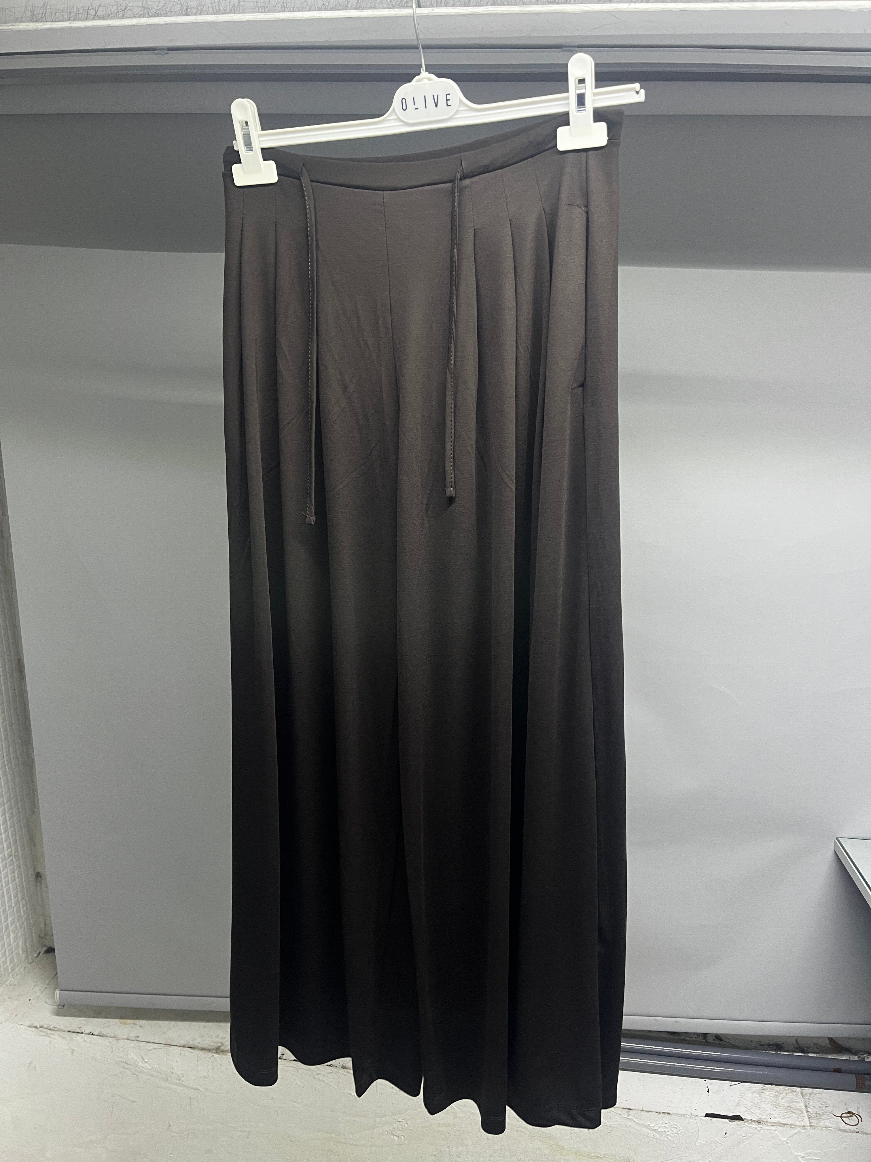 OLIVE-4908 BELLA PANTOLON KAHVE