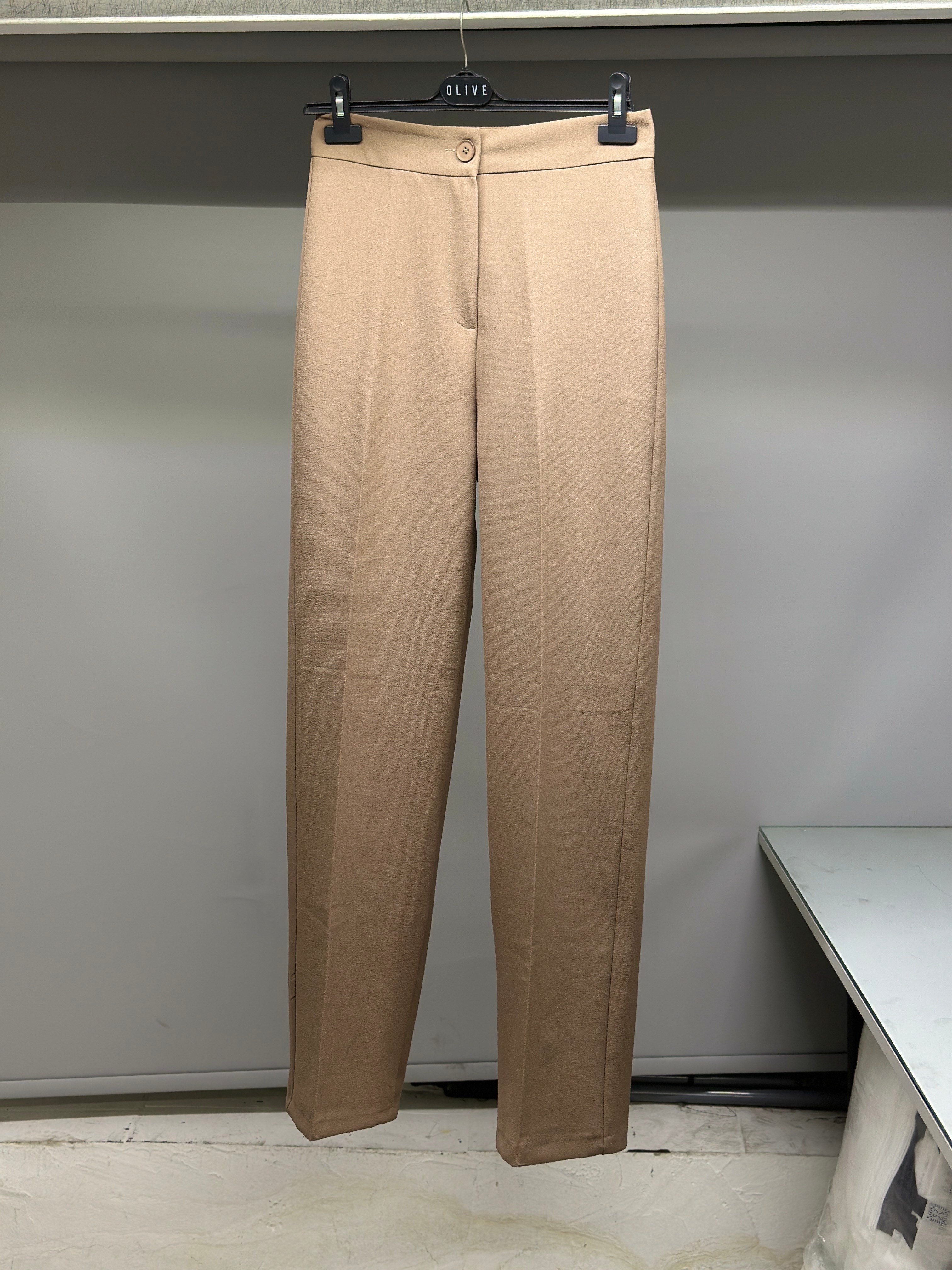 OLIVE-50714 PALAZZO PANT AÇIK KAHVE