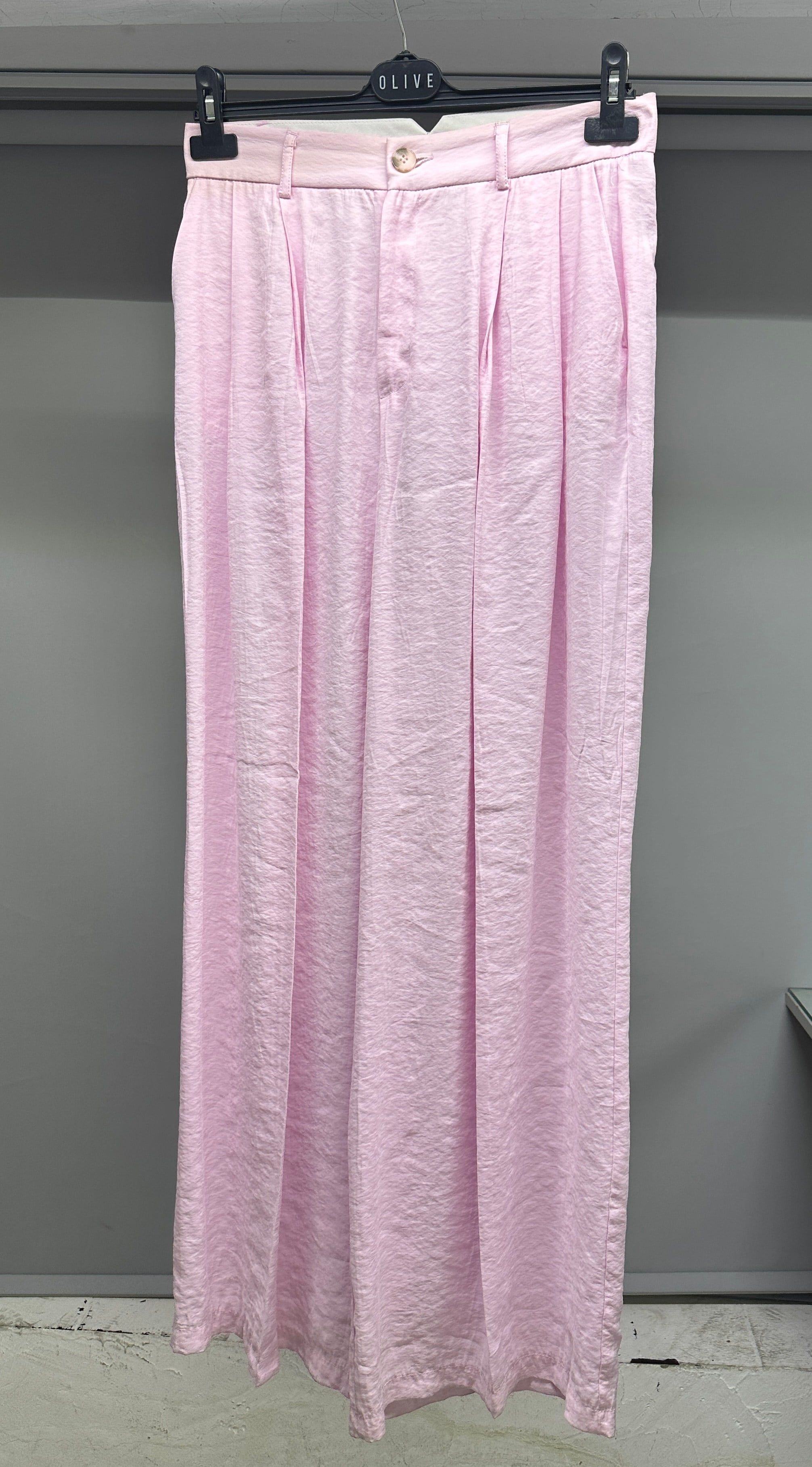 OLIVE-51113 PANTOLON PEMBE