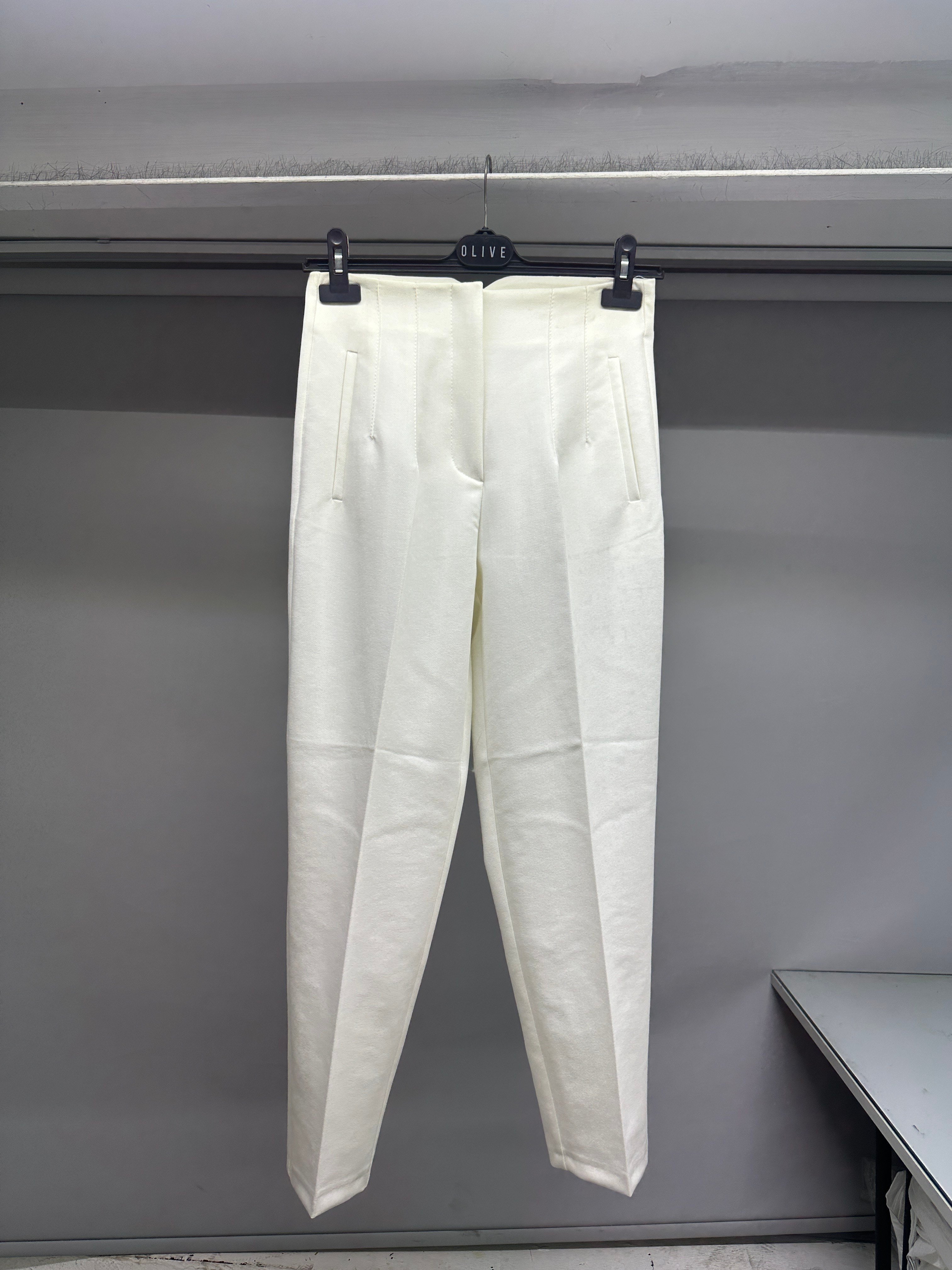 OLIVE-5113 ZR PENSLİ PANTOLON EKRU