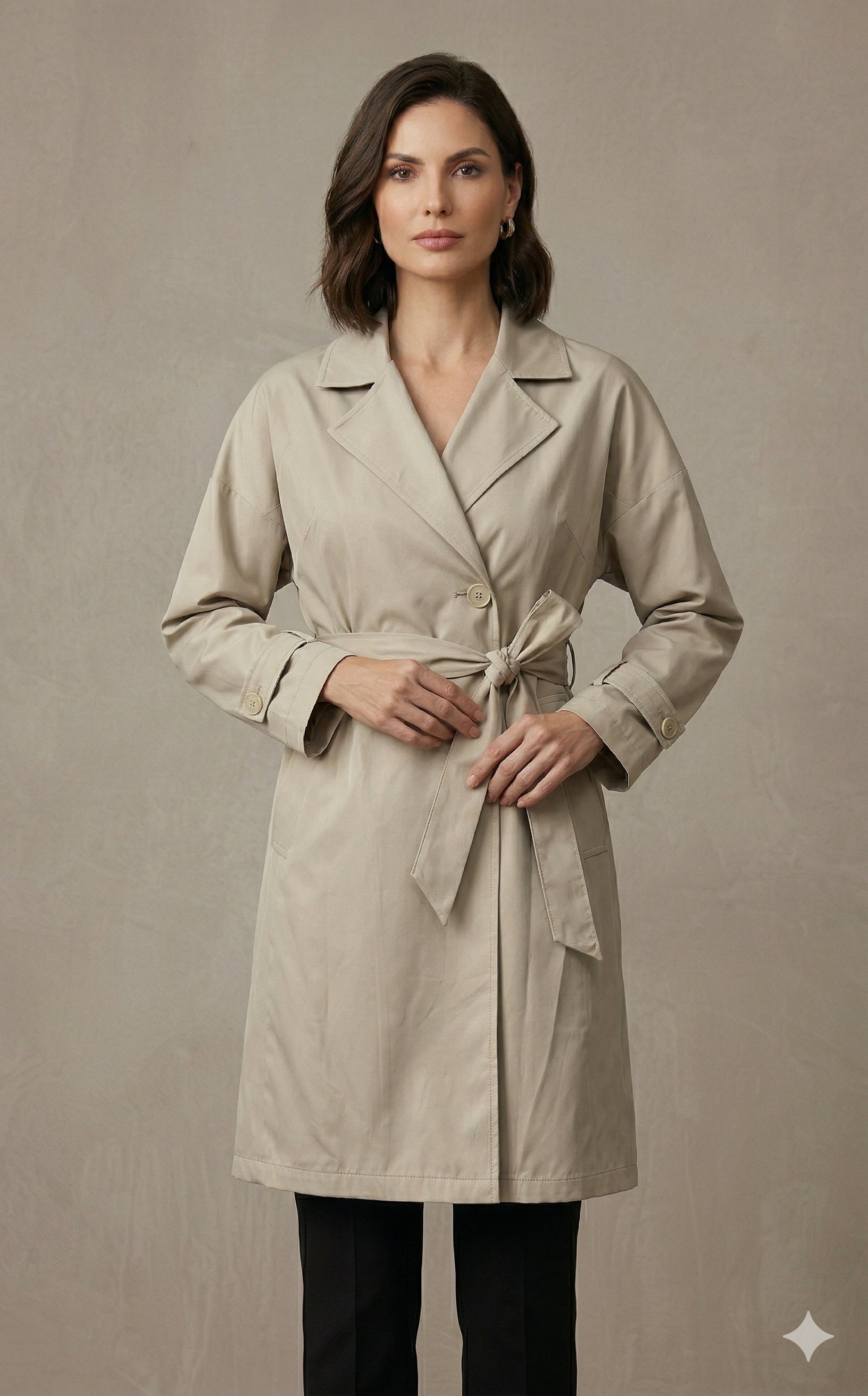 OLIVE-5987 TRENCHCOAT BEJ