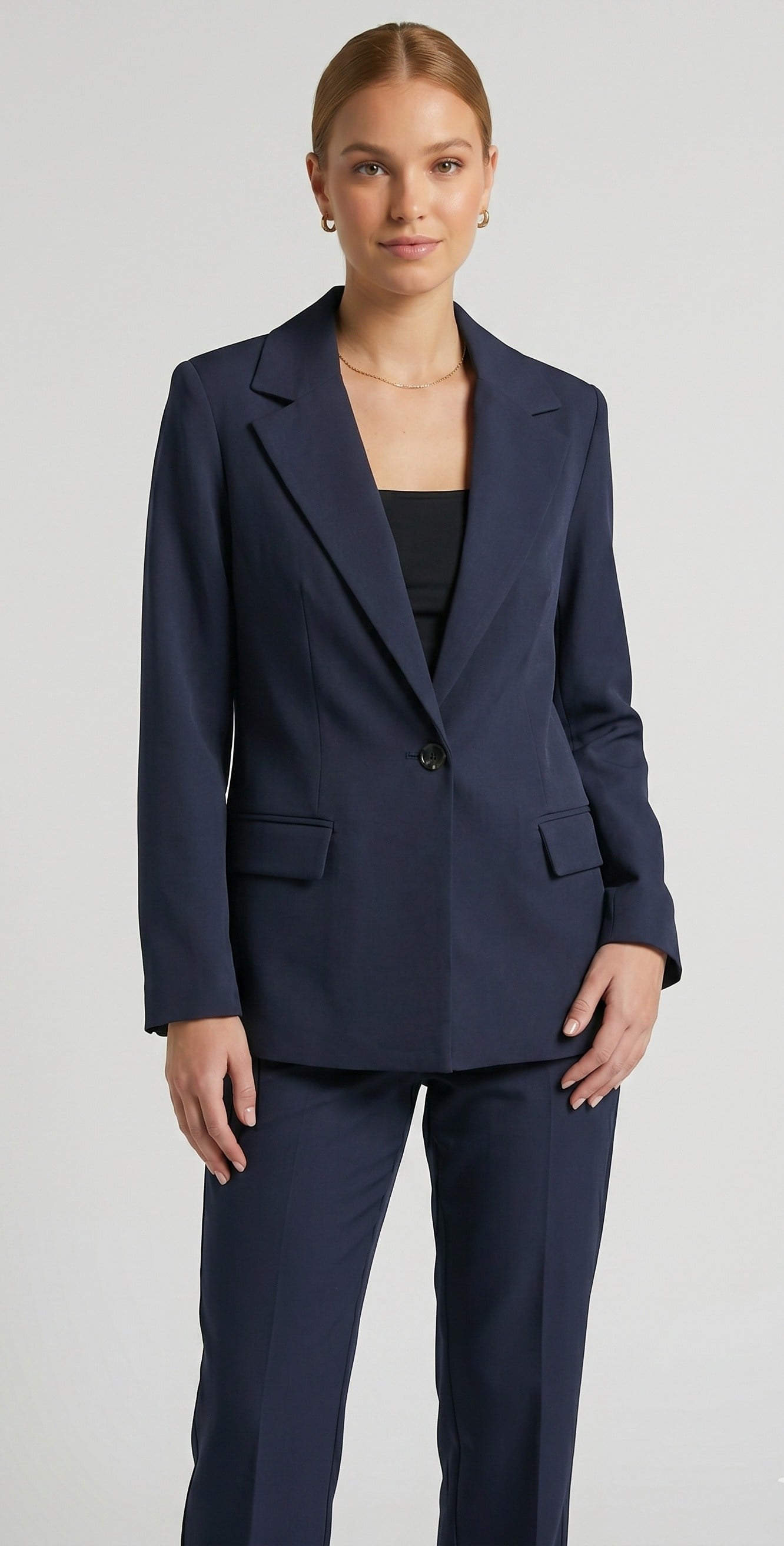 OLIVE-6023-1 CEKET LACİVERT