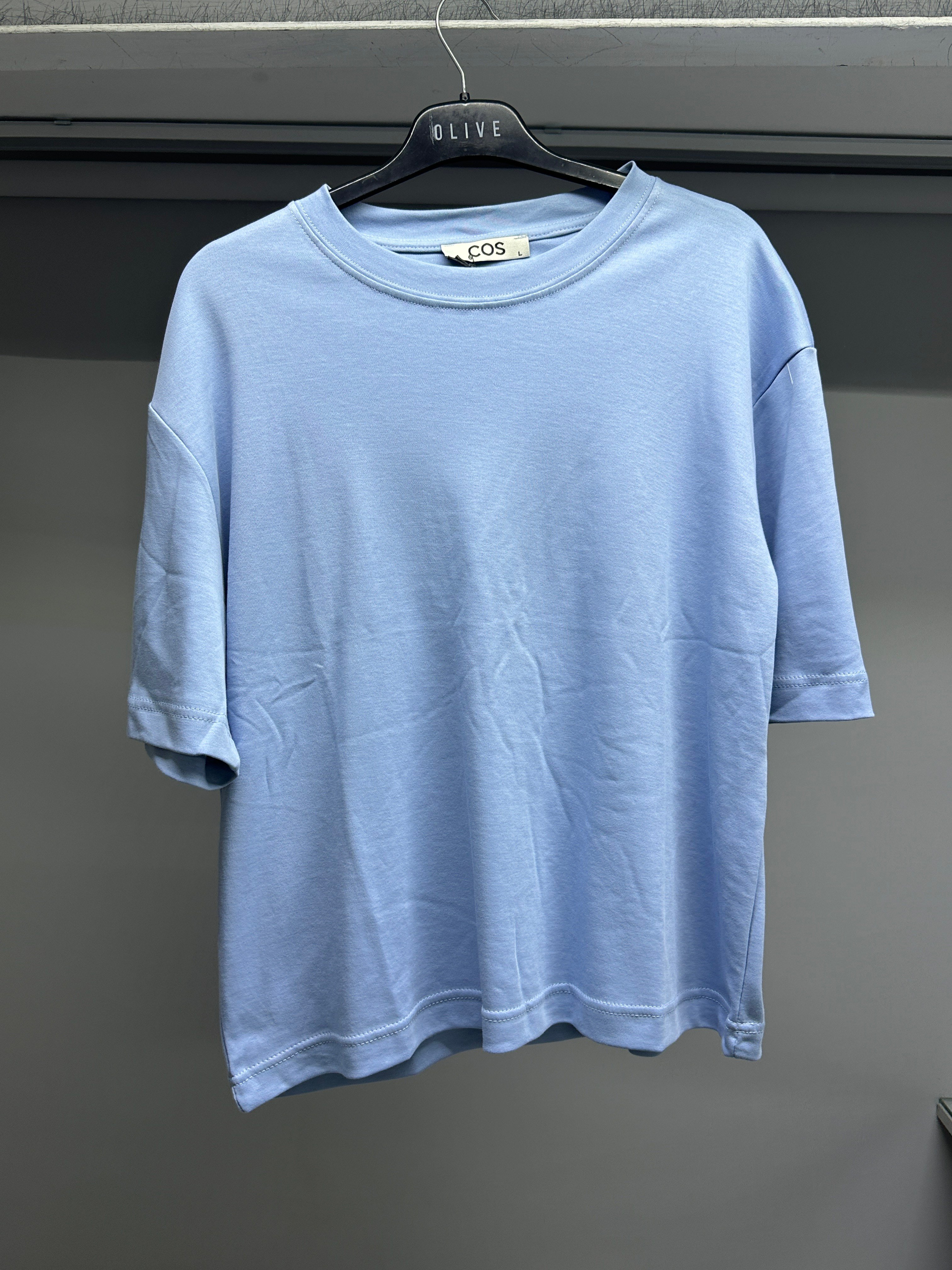 OLIVE-6597 COS BASIC TSHIRT MAVİ