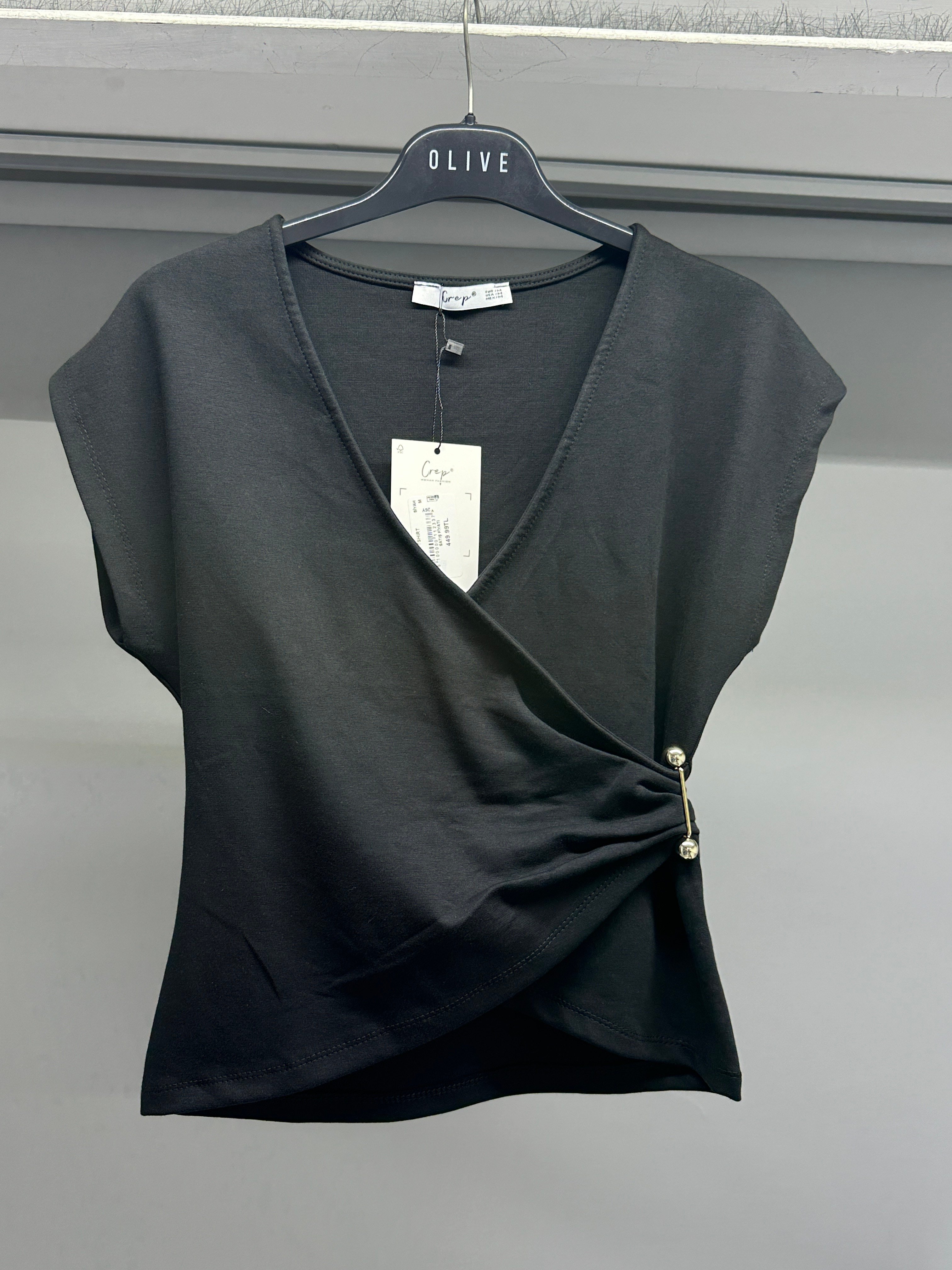 OLIVE-6904 TSHIRT SİYAH