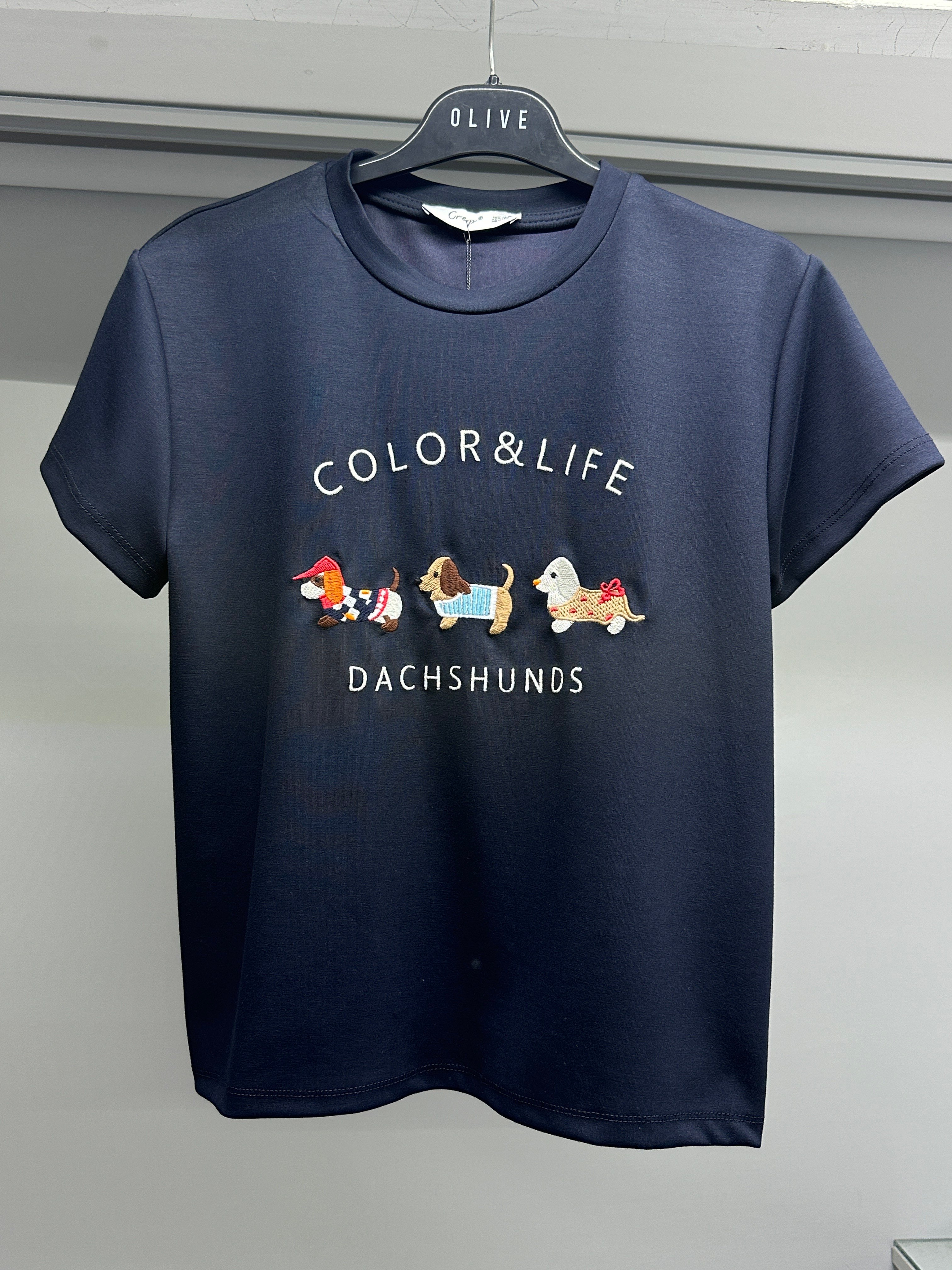 OLIVE-6997 DOG TSHIRT SİYAH