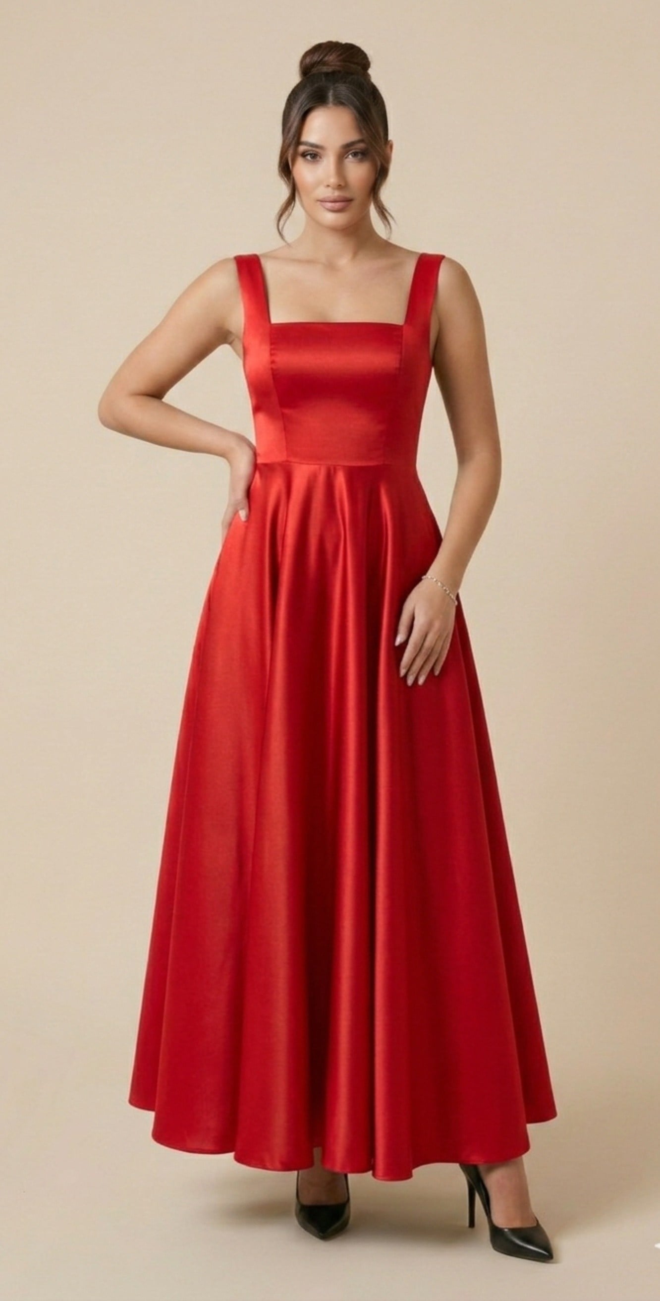 OLIVE-7631 ABİYE KIRMIZI