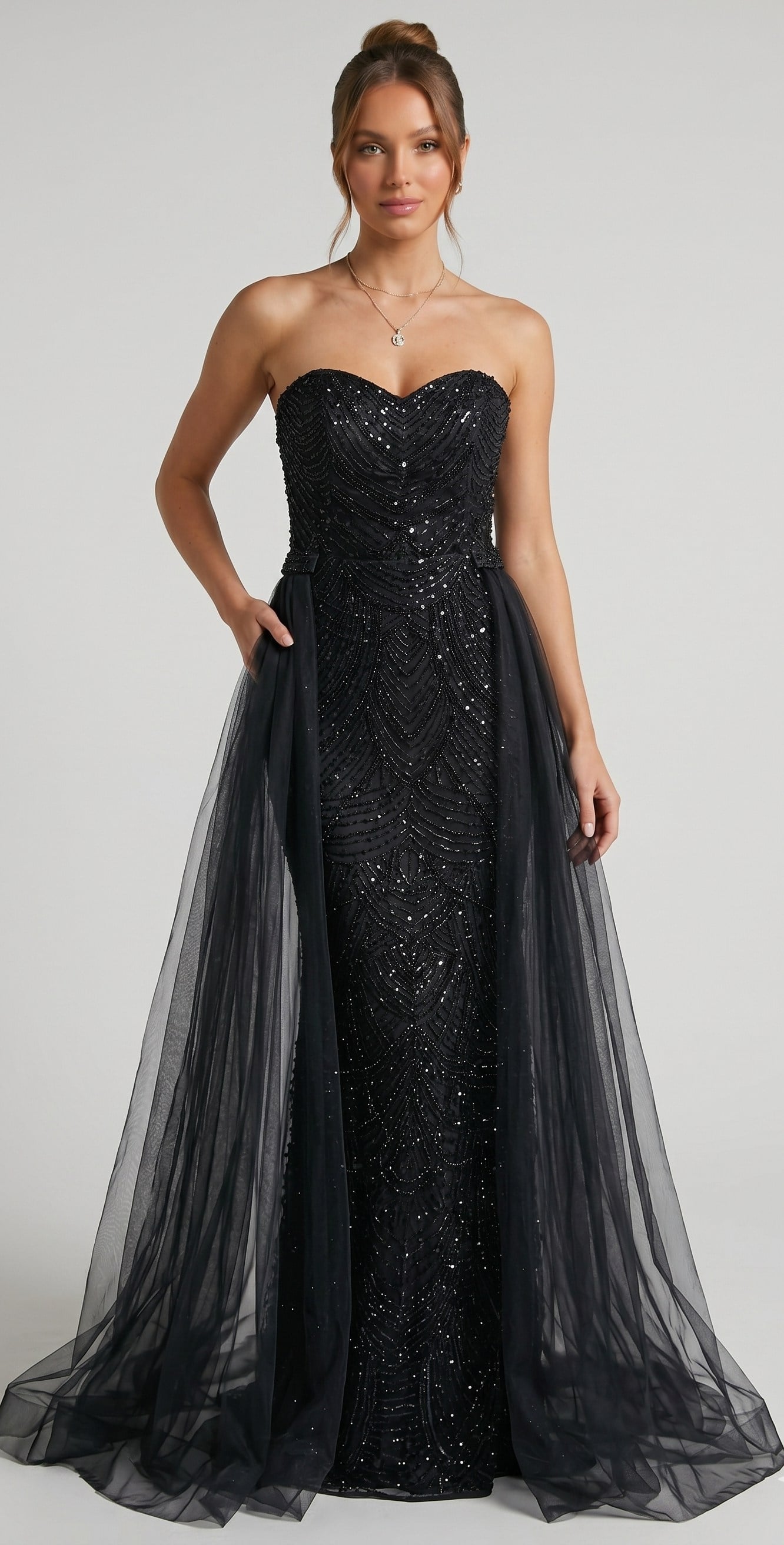 OLIVE-7705 ABİYE SİYAH