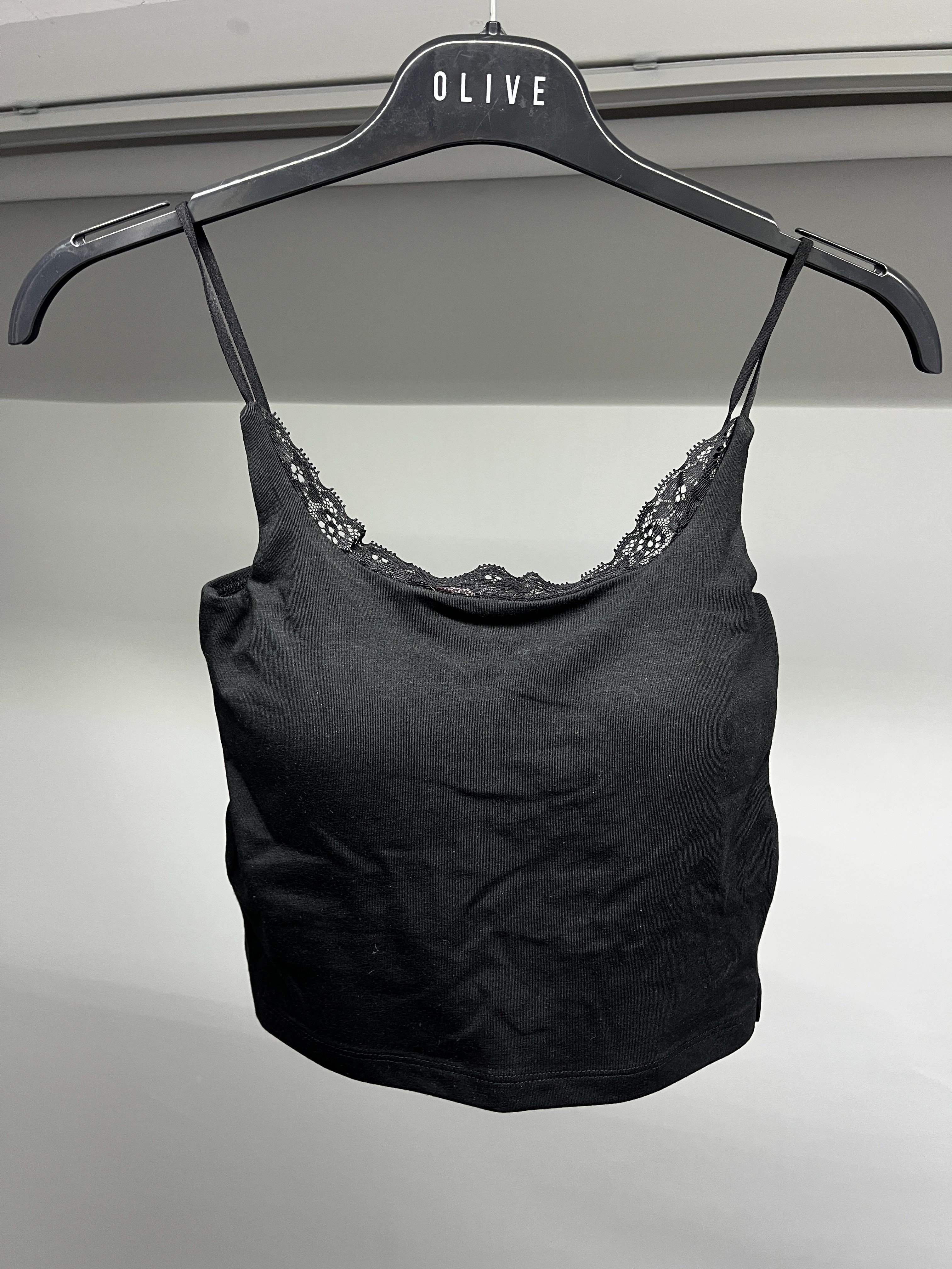 OLIVE-L02077 DANTEL ASKILI BODY SİYAH