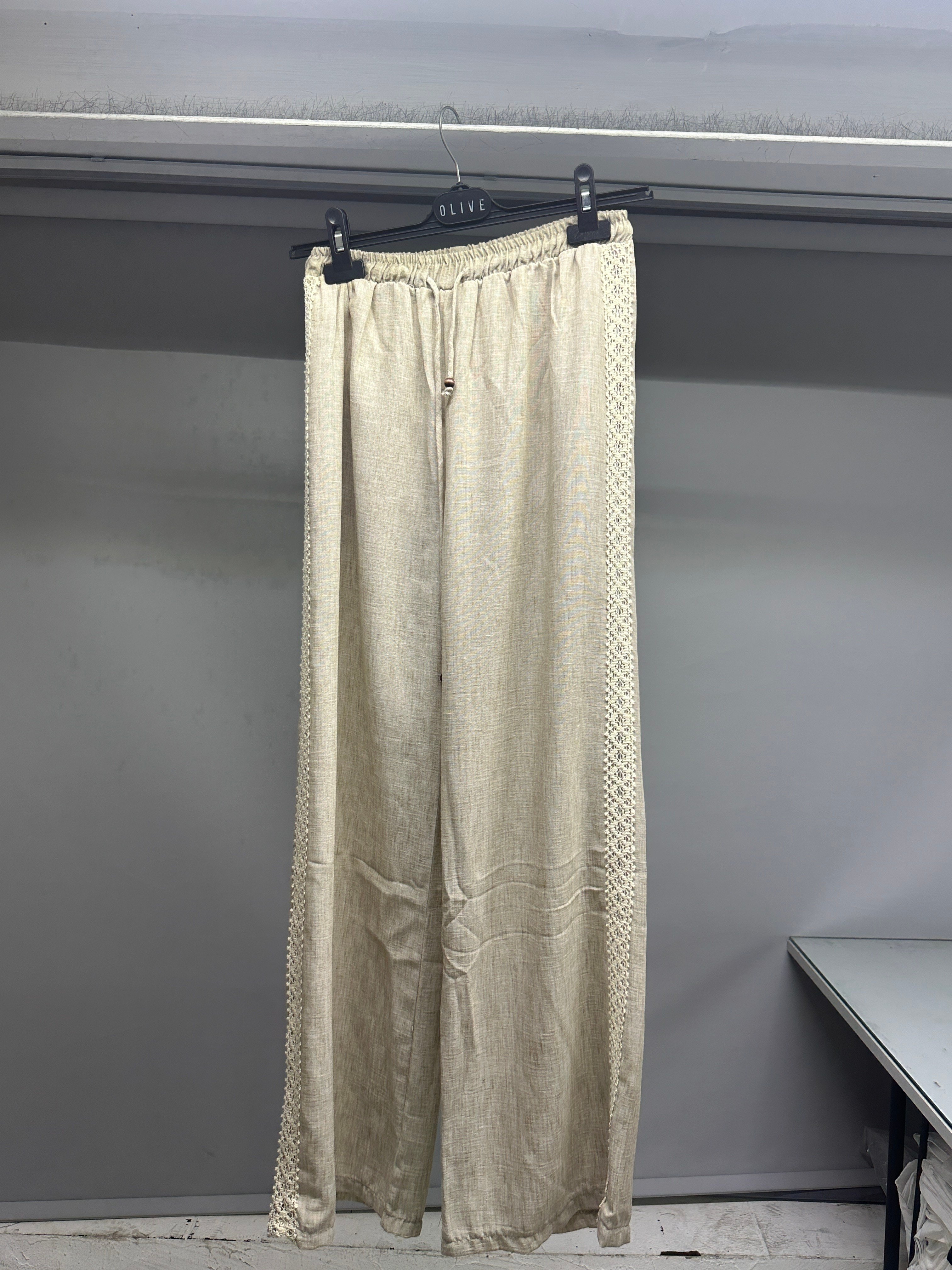 OLIVE-T01889 PANTOLON BEJ