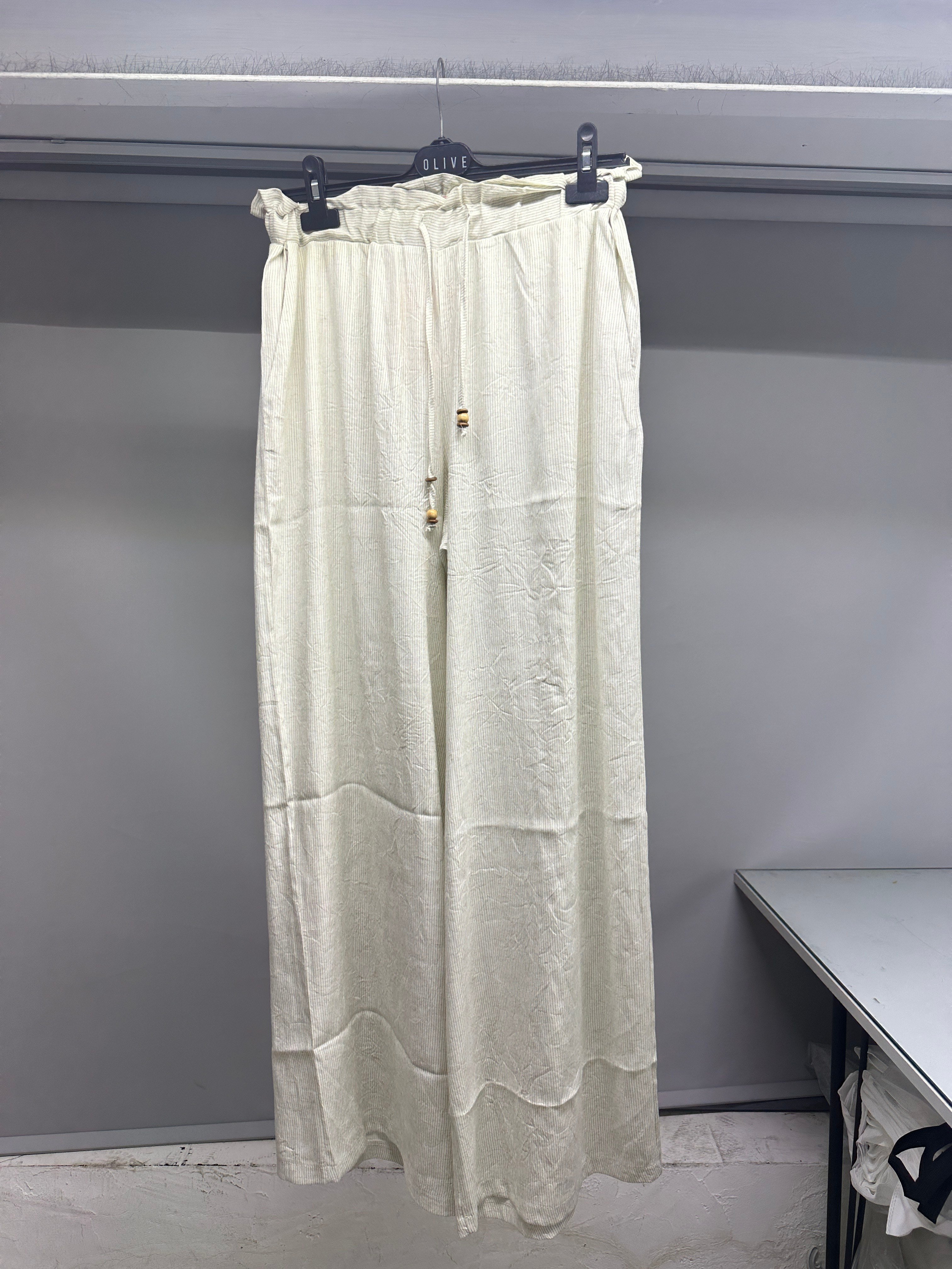 OLIVE-T02071 PANTOLON EKRU