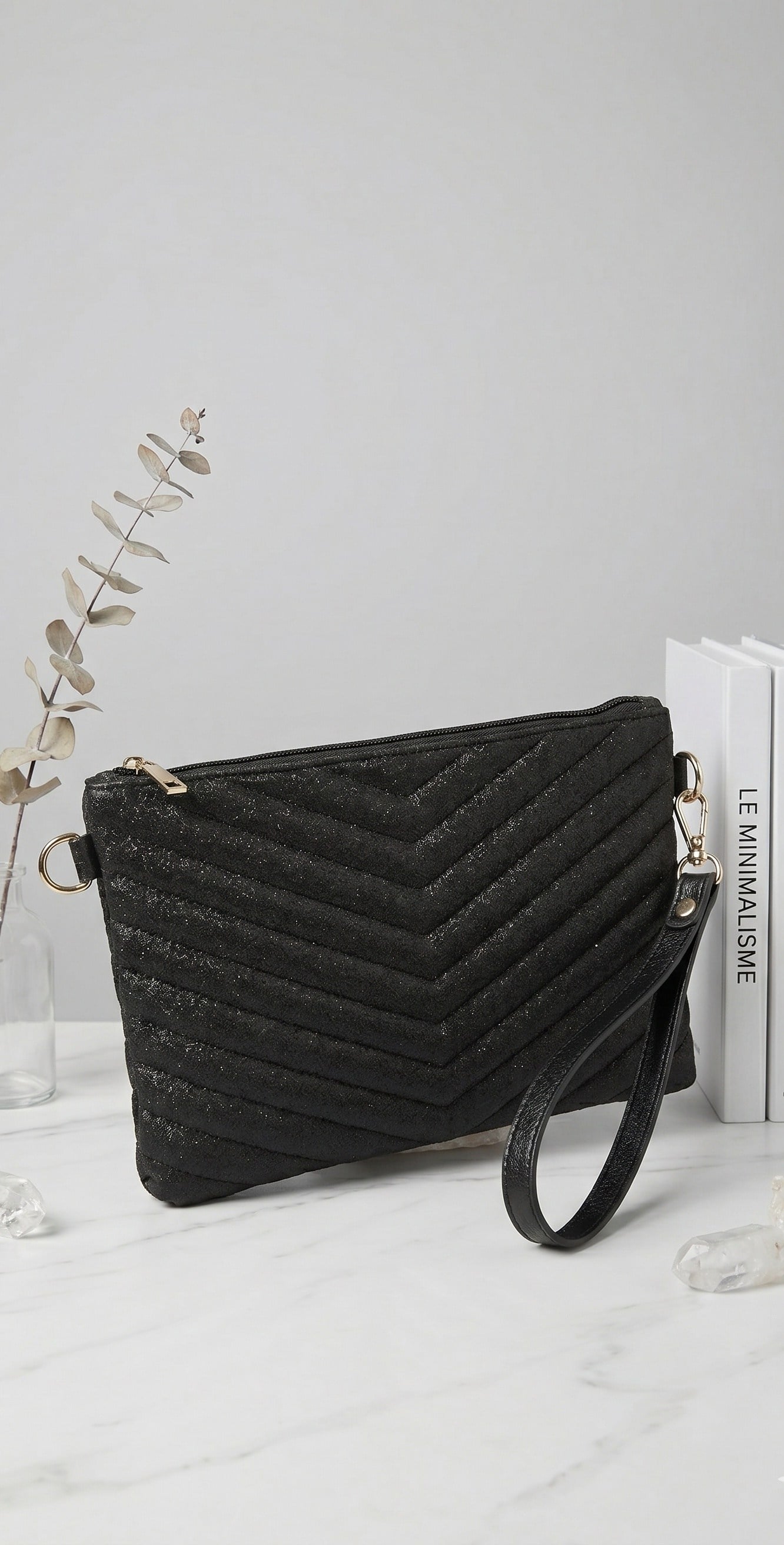 OLV-SİMLİ CLUTCH SİYAH