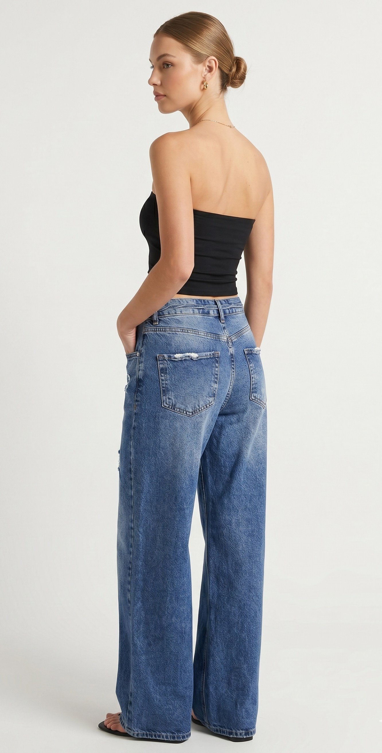 YMR-25614 BEL BAĞCIK JEAN MAVİ