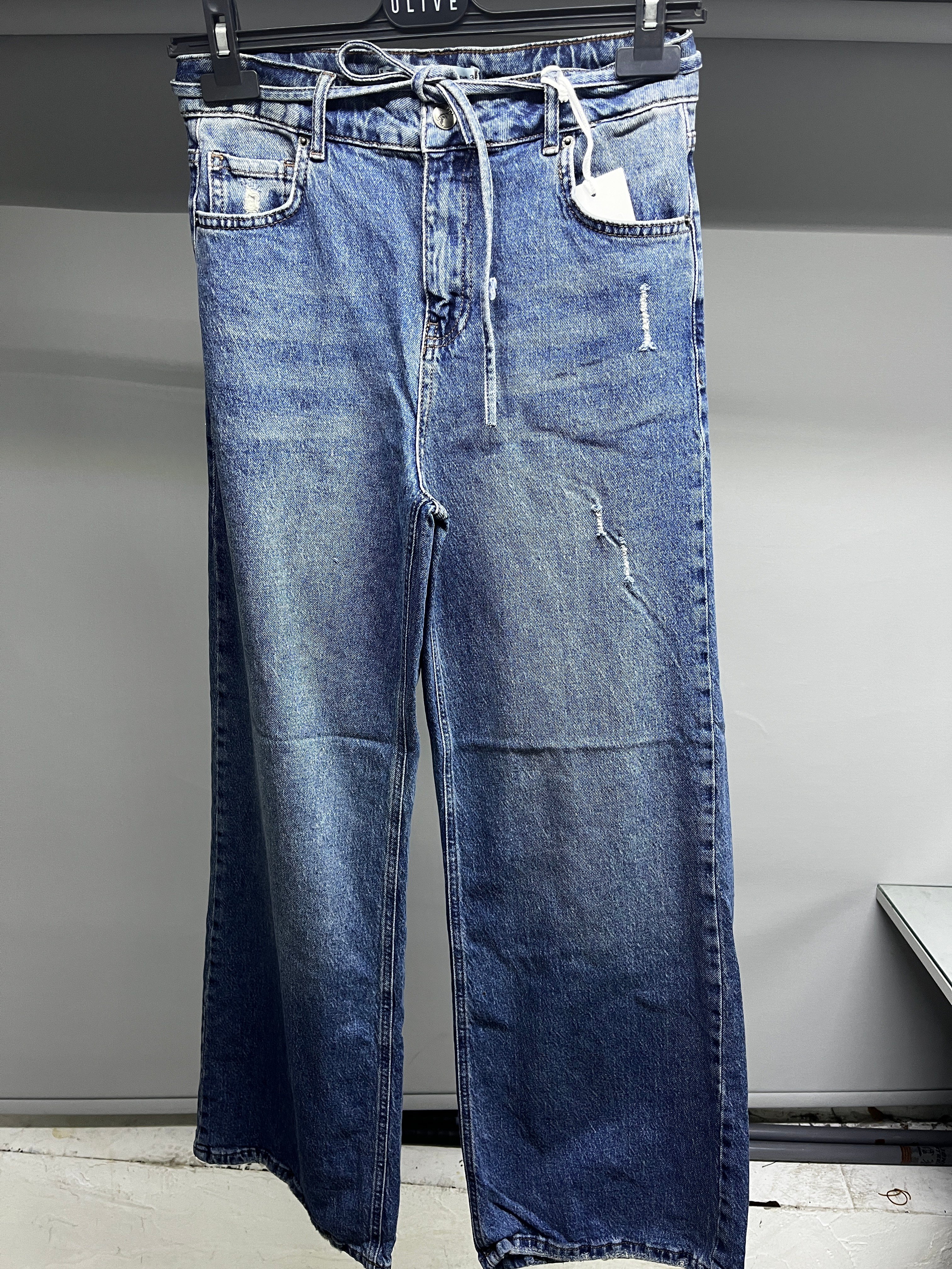 YMR-25614 BEL BAĞCIK JEAN MAVİ