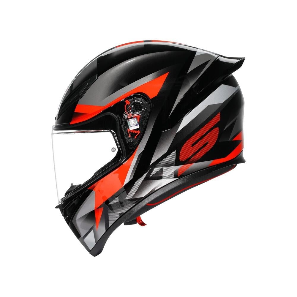 Agv K1 S Fastlap Black Grey Red Kapalı Motosiklet Kask