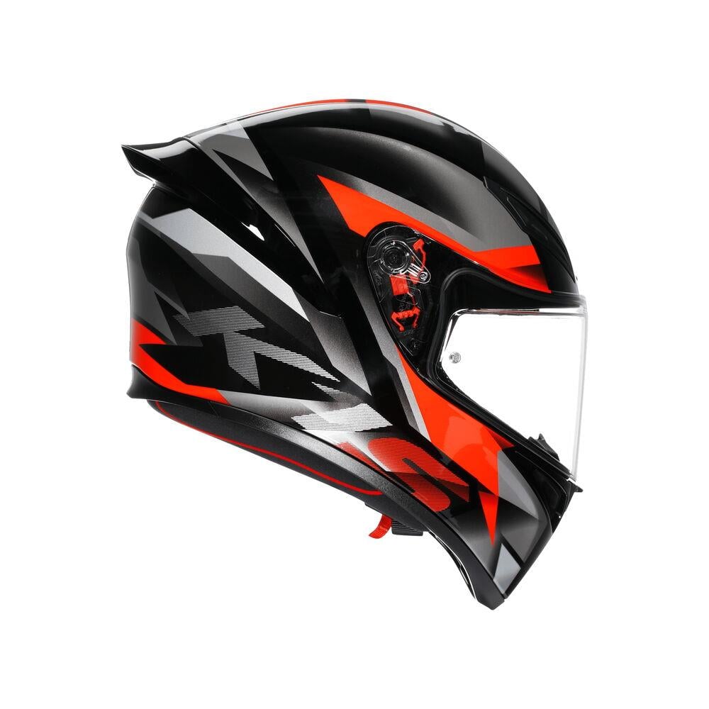 Agv K1 S Fastlap Black Grey Red Kapalı Motosiklet Kask
