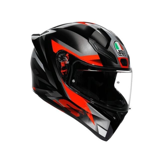 Agv K1 S Fastlap Black Grey Red Kapalı Motosiklet Kask 1