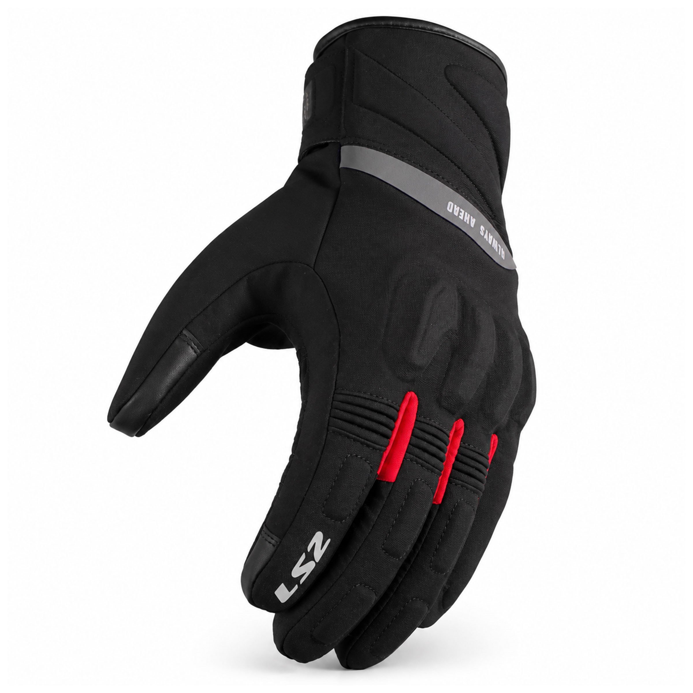 LS2 Jet 3 Waterproof Eldiven Siyah Kırmızı | Kışlık KP-1Ls2 Jet 3 Waterproof Eldiven Siyah Kırmızı