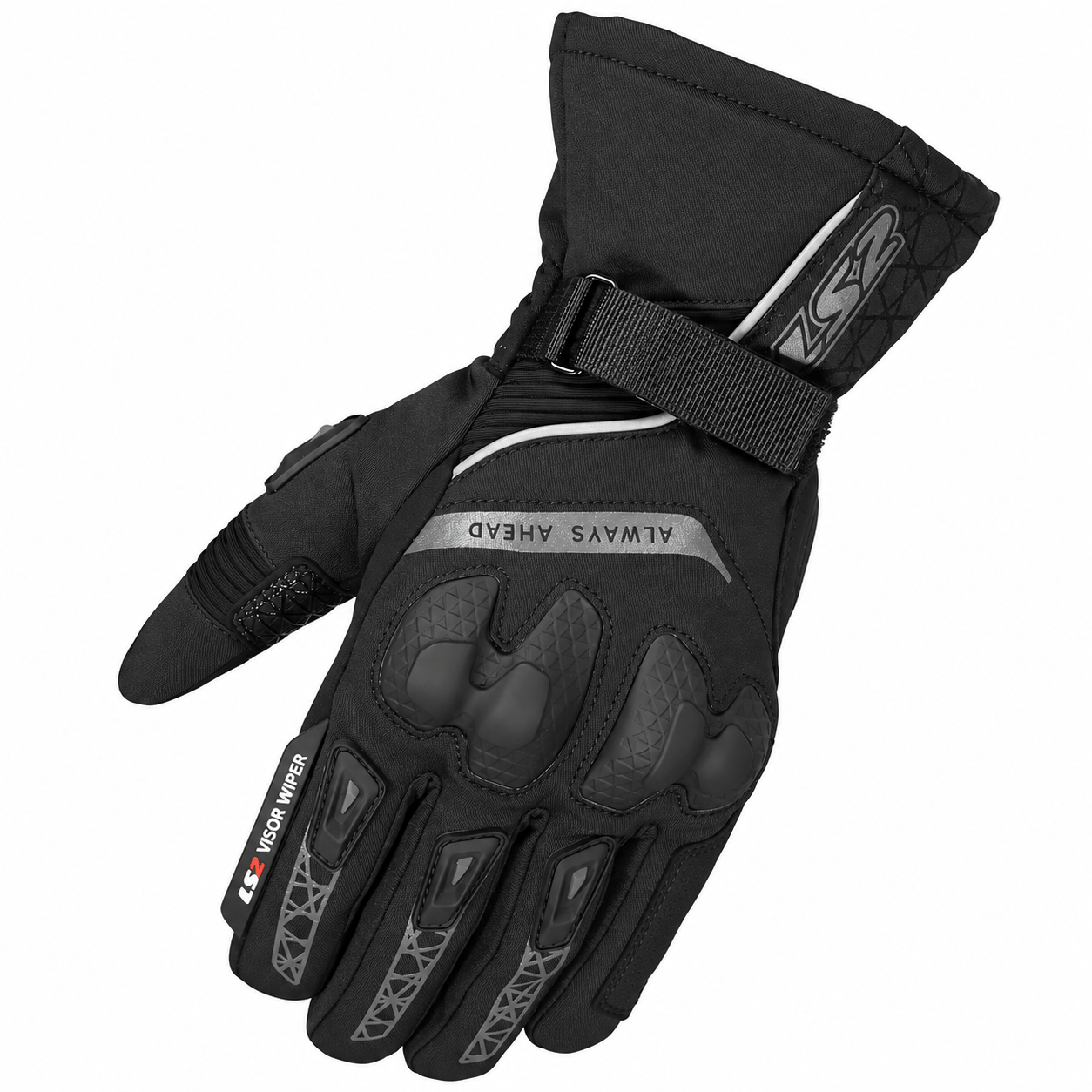 LS2 Snow Evo H2O Siyah Eldiven | Hipora Kışlık KP-1 KorumalıLs2 Snow Evo H2O Siyah Eldiven