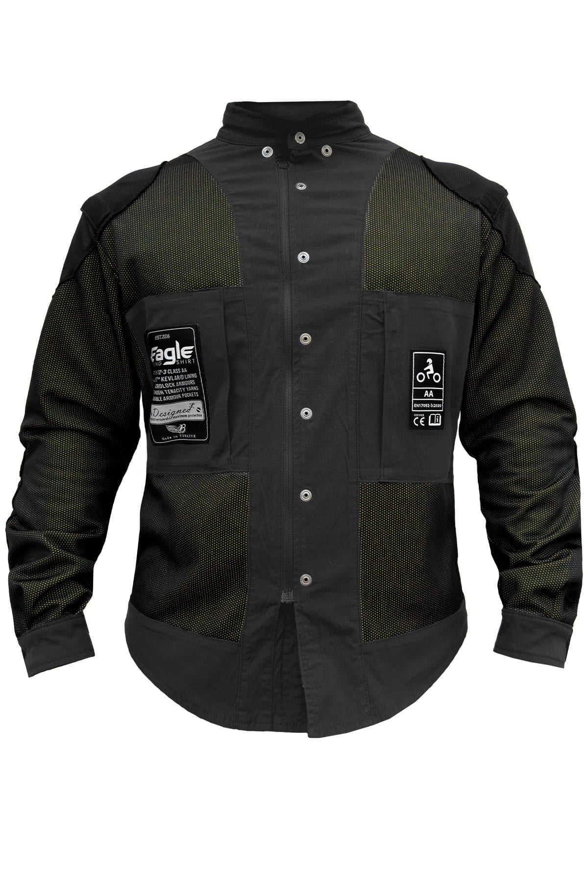 The Biker Jeans Eagle All Weather Motosiklet Gömleği KevlarTheBikerJeans Eagle All Weather Korumalı Motosiklet Gömleği