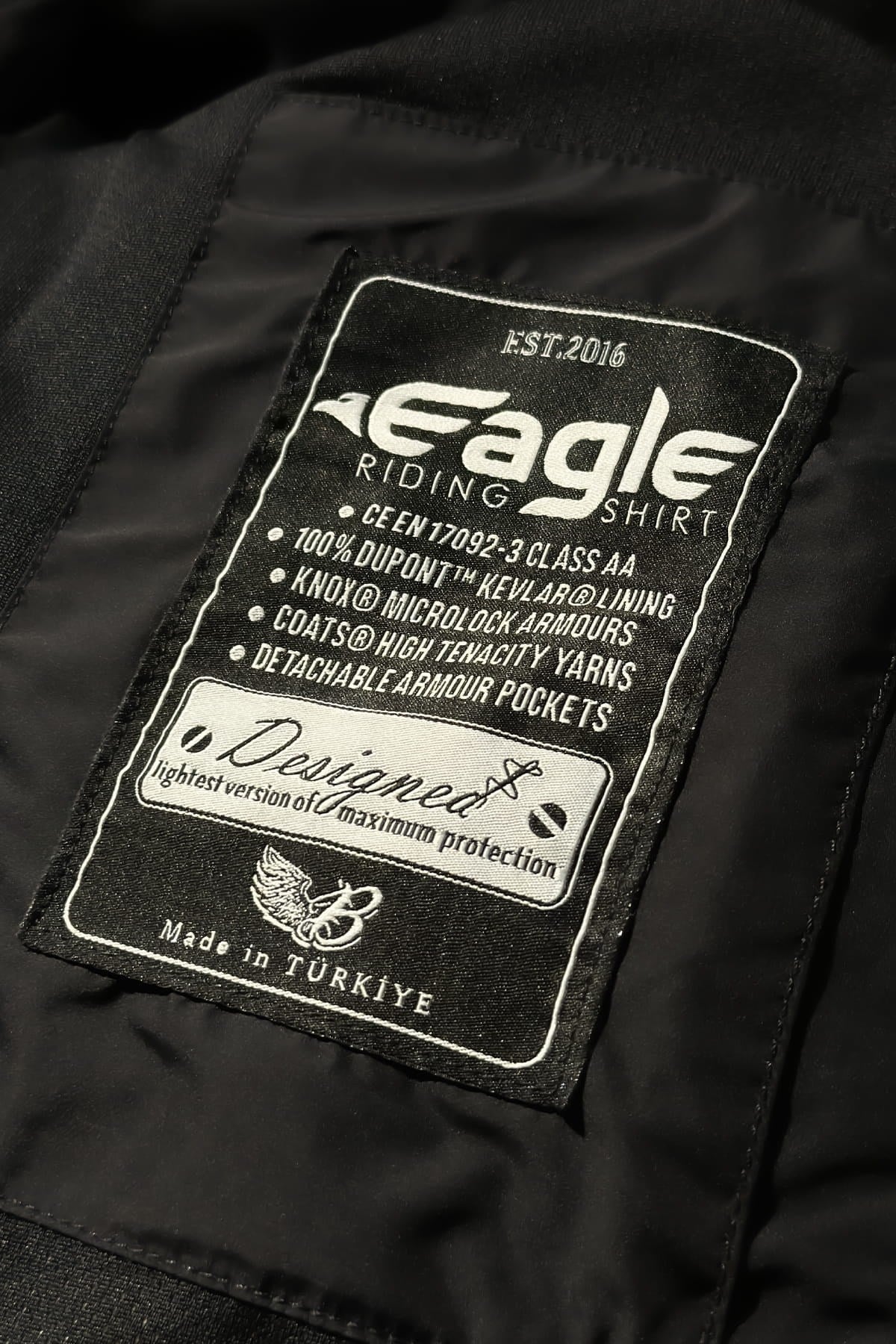 The Biker Jeans Eagle All Weather Motosiklet Gömleği KevlarTheBikerJeans Eagle All Weather Korumalı Motosiklet Gömleği