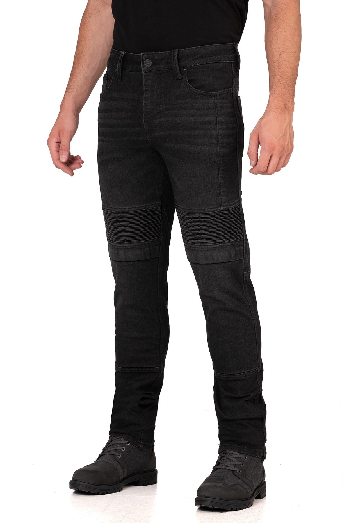 The Biker Jeans Iron Shield Flexi Siyah Kevlar Motor KotuTheBikerJeans Iron Shield Flexi Black Motosiklet Kot Pantolonu