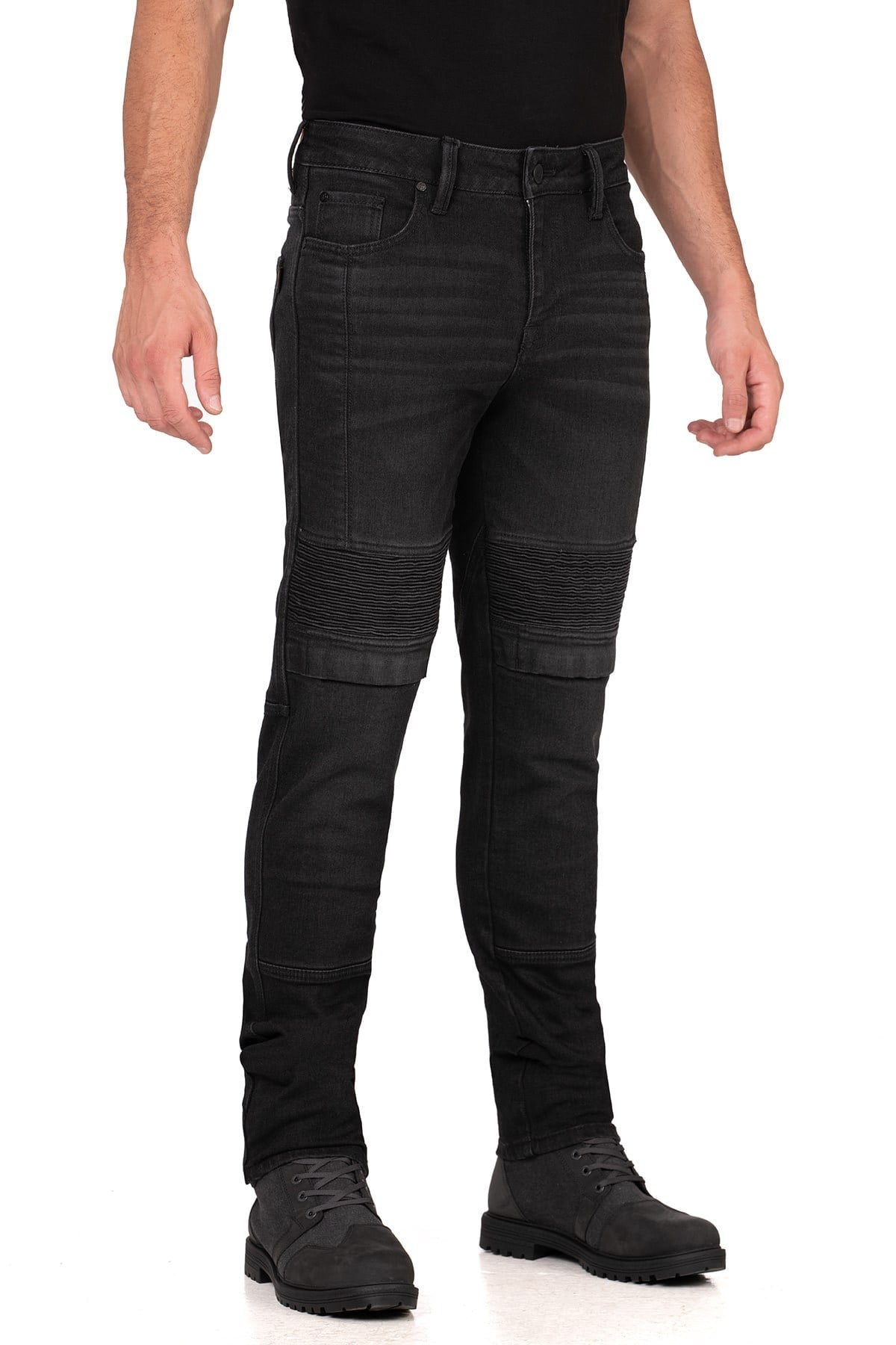 The Biker Jeans Iron Shield Flexi Siyah Kevlar Motor KotuTheBikerJeans Iron Shield Flexi Black Motosiklet Kot Pantolonu
