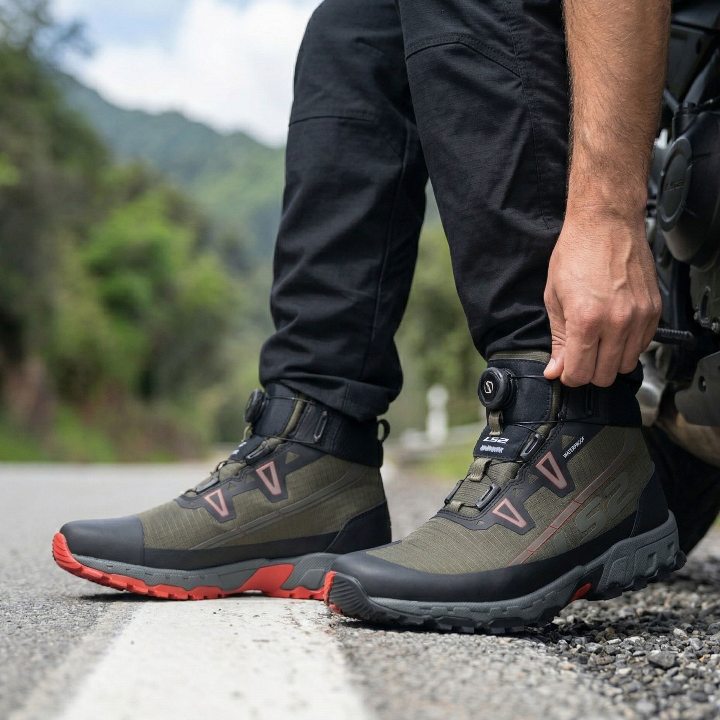 LS2 Trekker Waterproof Yeşil Bot | Su Geçirmez Touring BotLs2 Trekker Waterproof Yeşil Bot