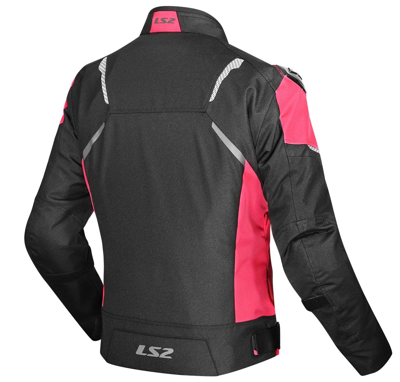 LS2 Zoom Korumalı Kadın Motosiklet Mont Siyah-Fuşya
