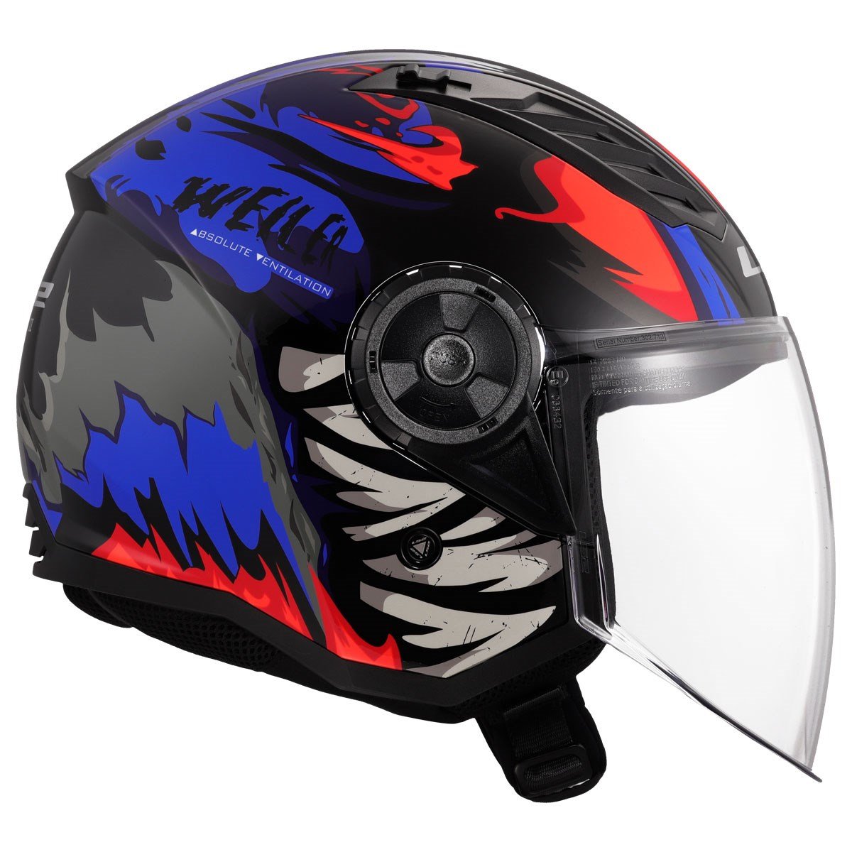 LS2 Airflow 2 Weiler Mat Siyah Mavi Turuncu KaskLs2 Airflow 2 Weiler Mat Siyah Mavi Turuncu Kask