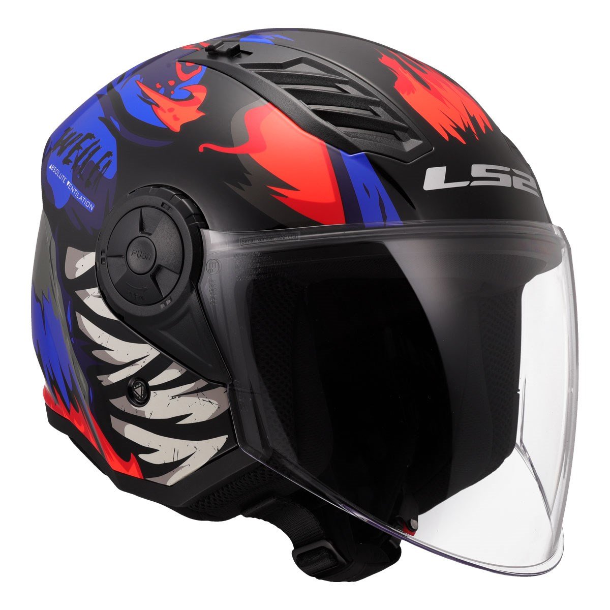 LS2 Airflow 2 Weiler Mat Siyah Mavi Turuncu KaskLs2 Airflow 2 Weiler Mat Siyah Mavi Turuncu Kask